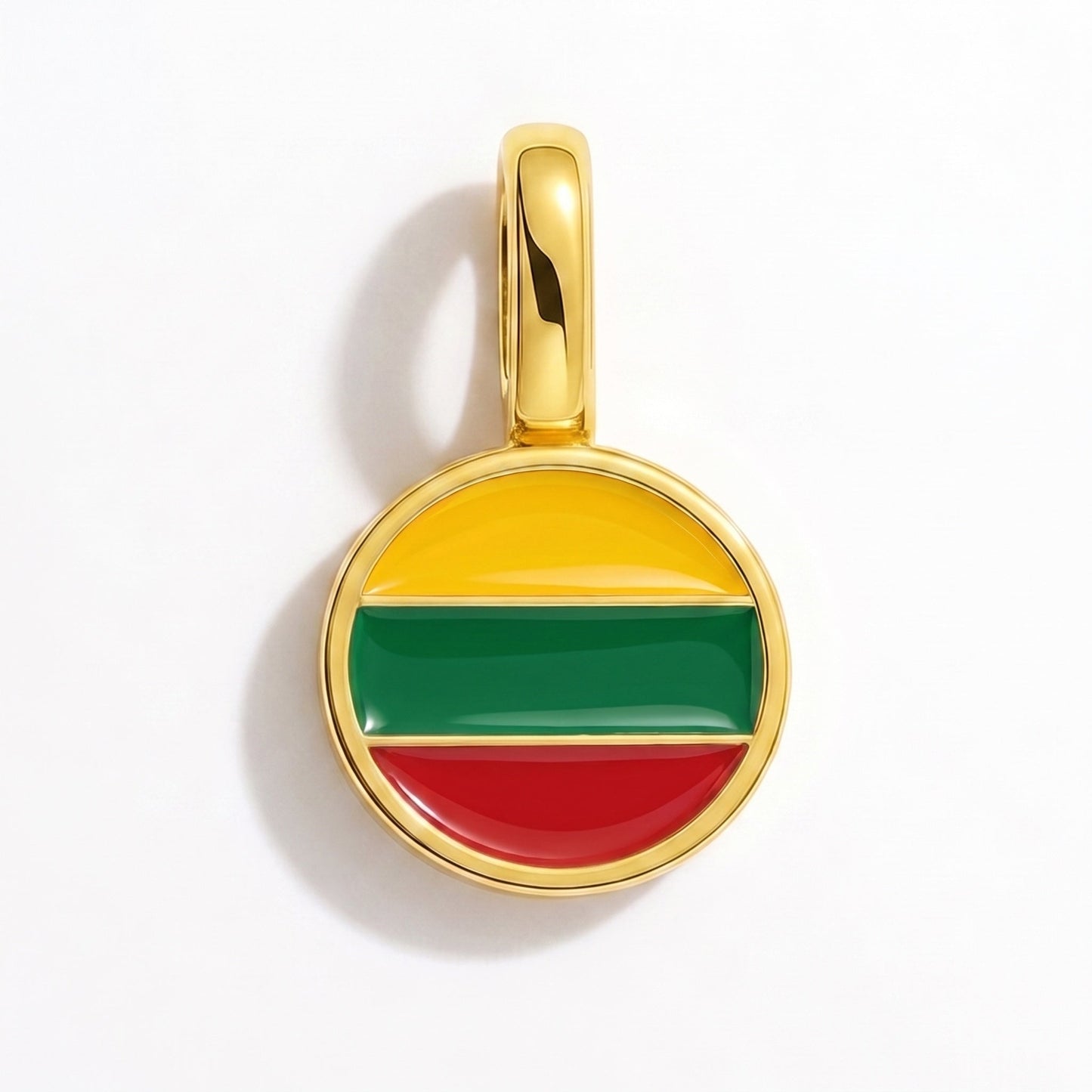 Flaggcharm Litauen – rektangulär guld