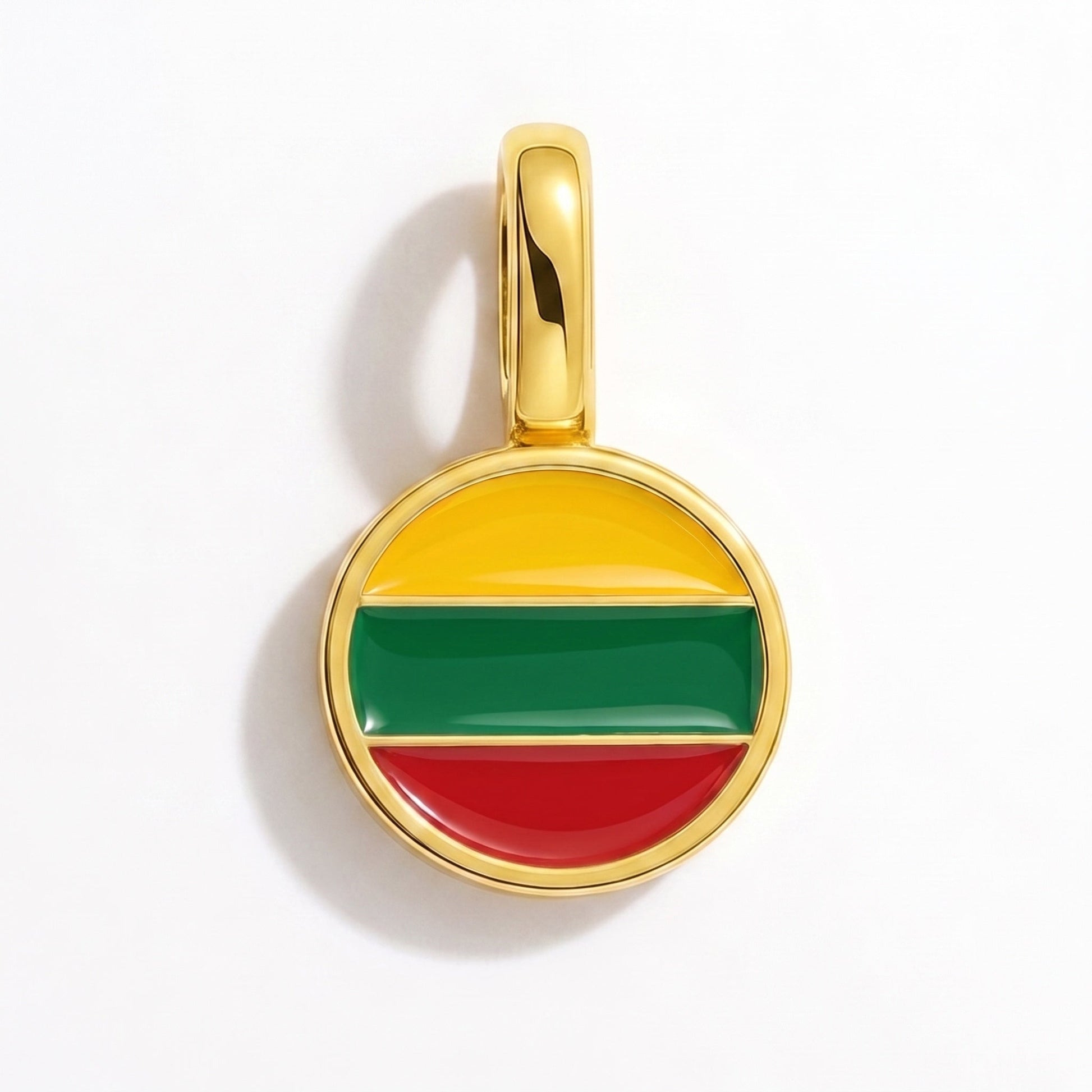 Flaggcharm Litauen – rektangulär guld