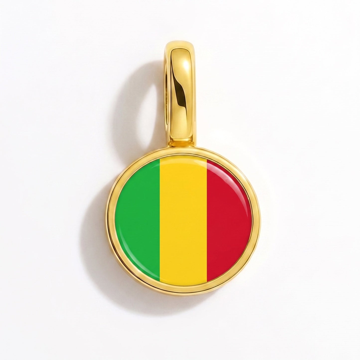 Flaggcharm Mali – rektangulär guld