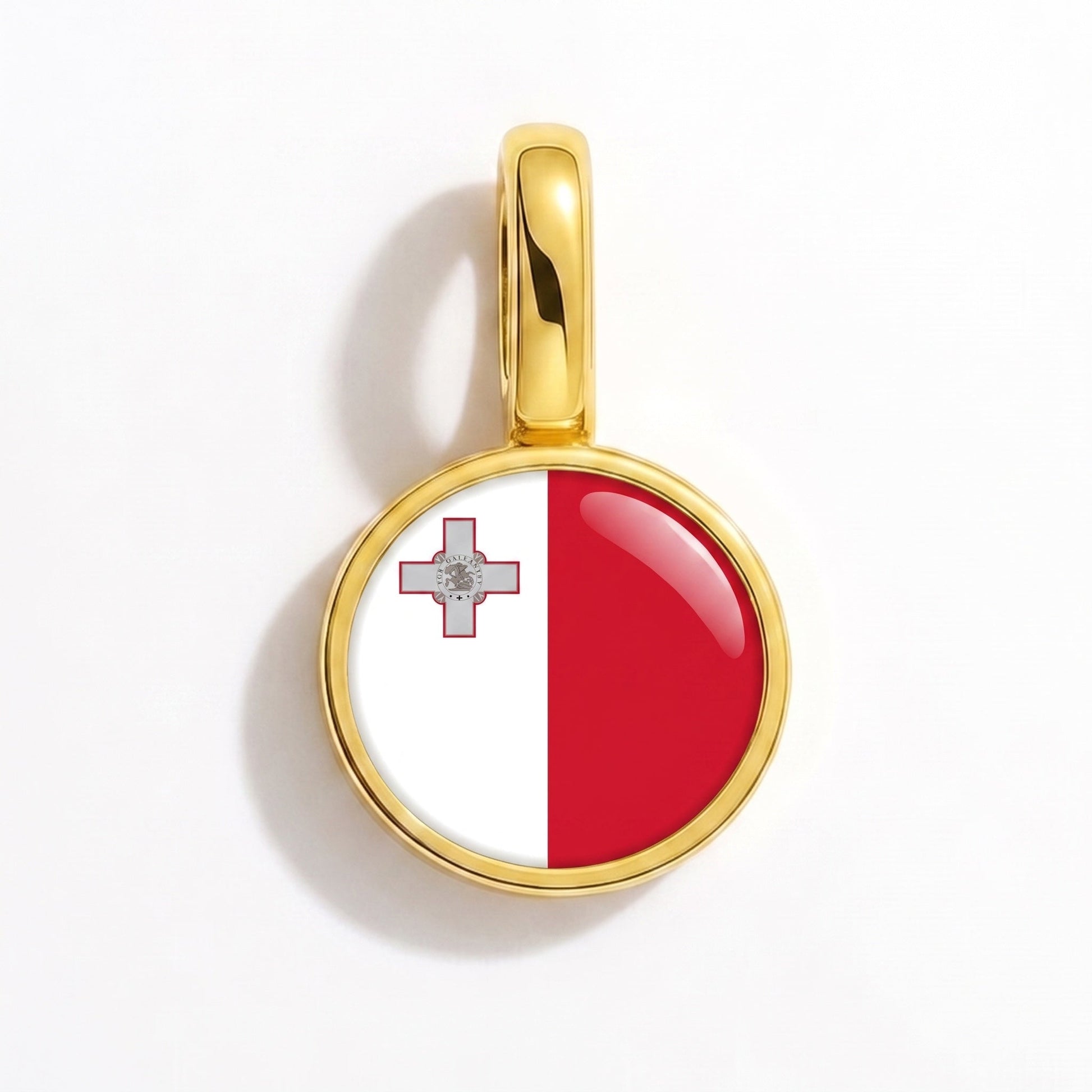 Flaggcharm Malta – rektangulär guld