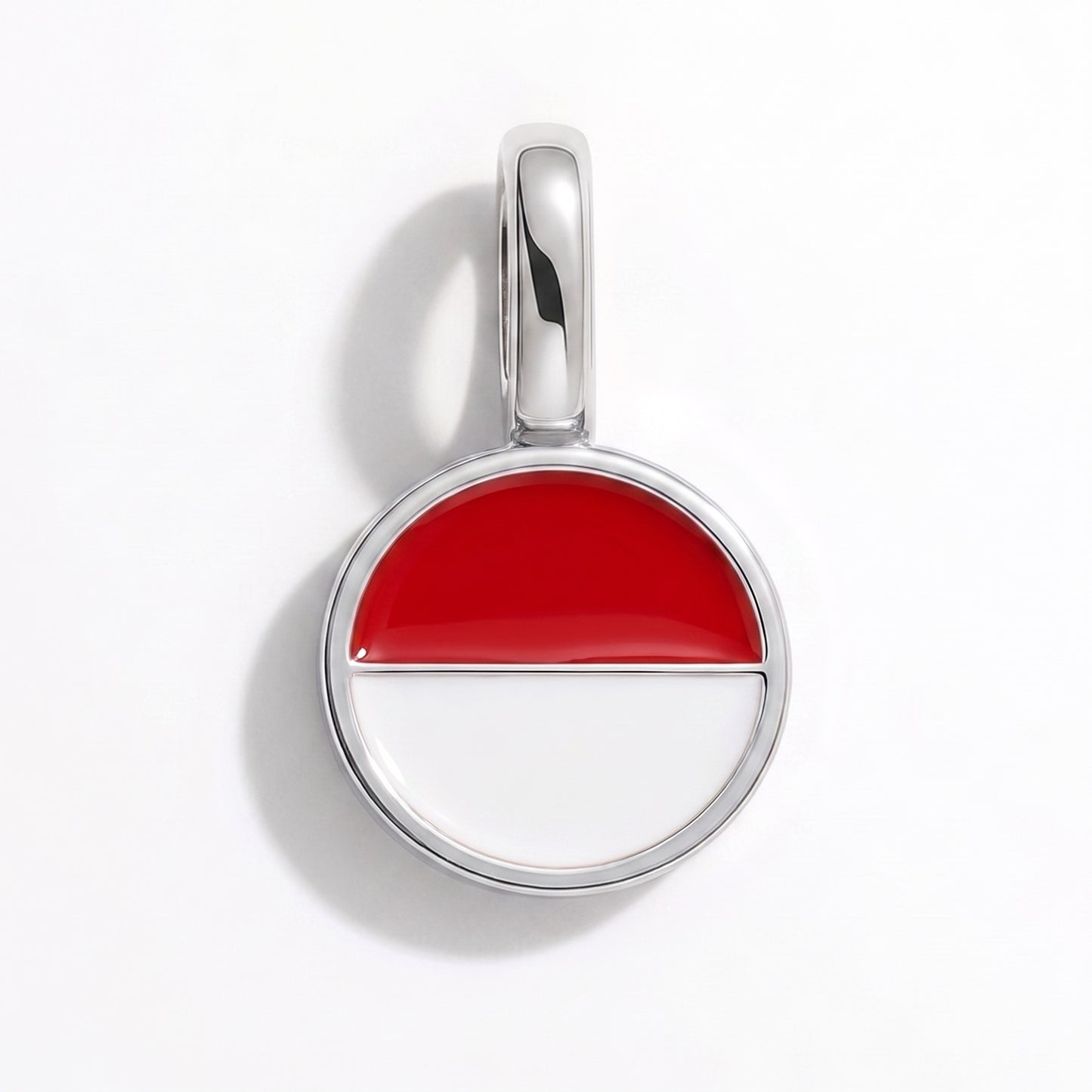 Flaggcharm Monaco – rund silver