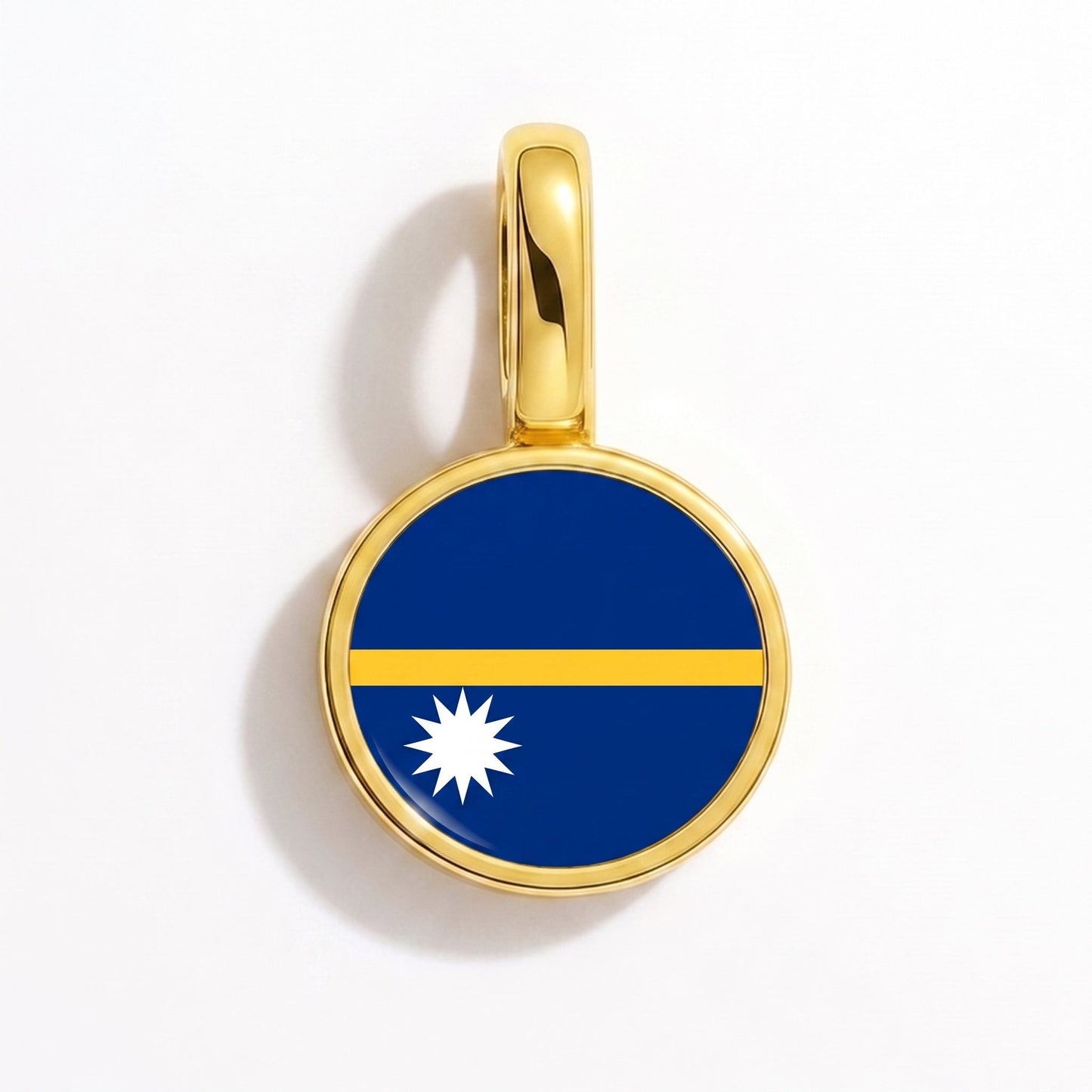 Flaggcharm Nauru – rektangulär guld