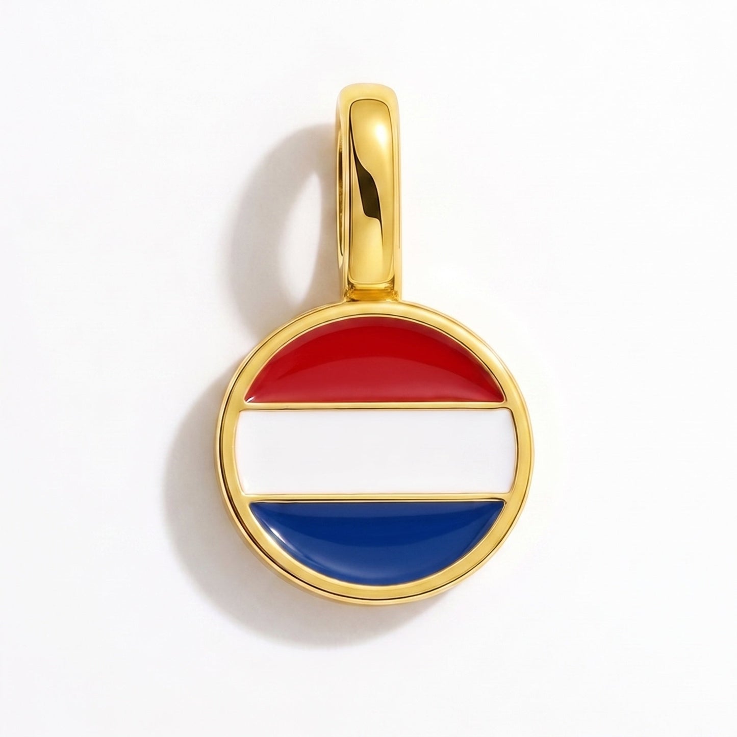 Flaggcharm Nederländerna – rektangulär guld