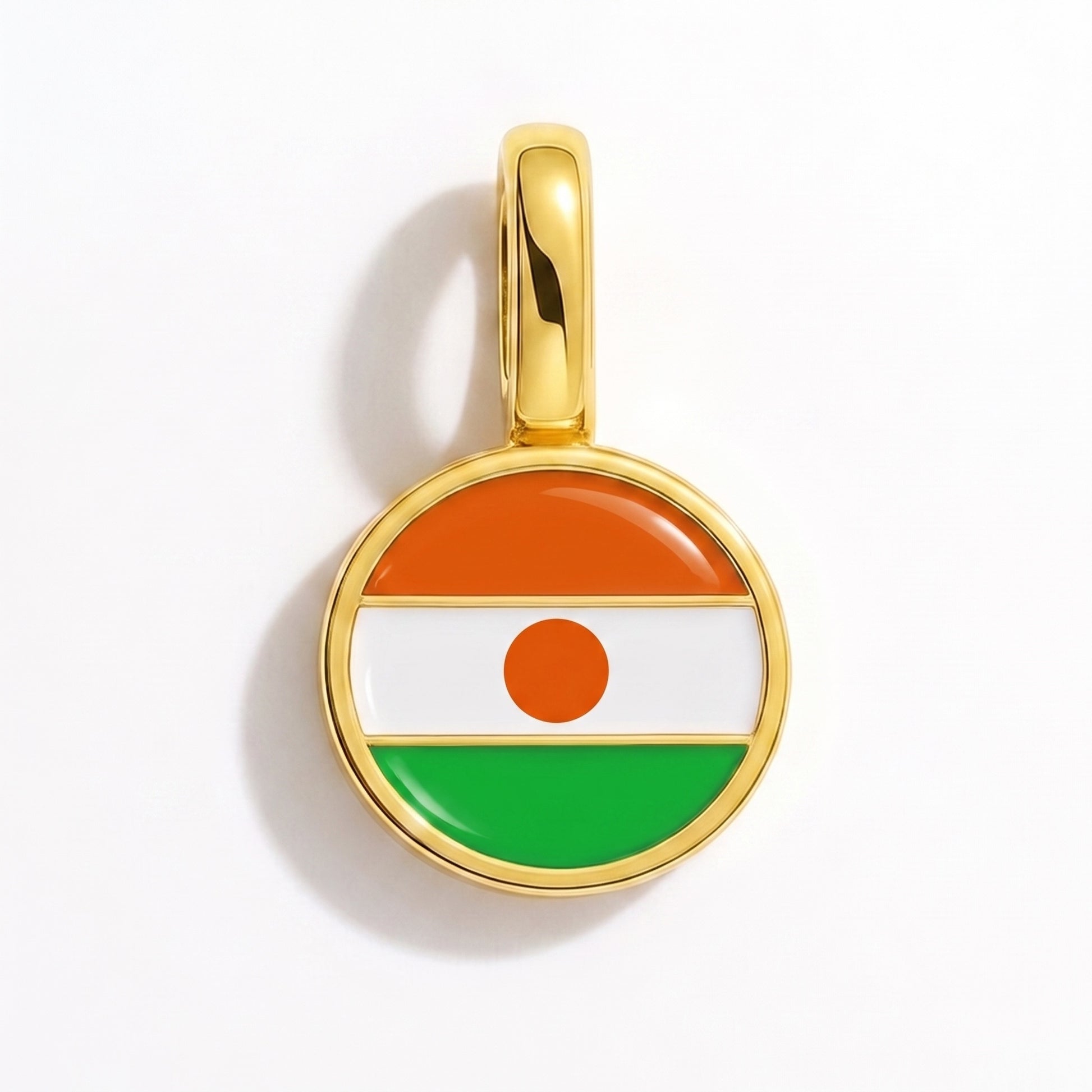 Flaggcharm Niger – rund guld