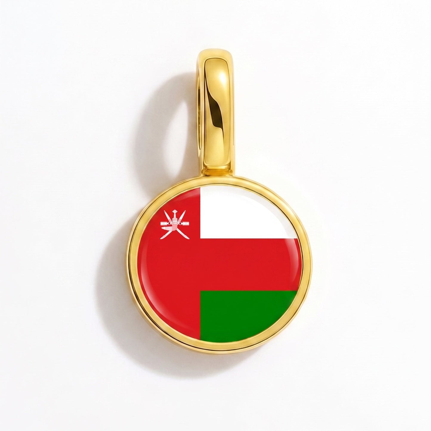Flaggcharm Oman – rektangulär guld