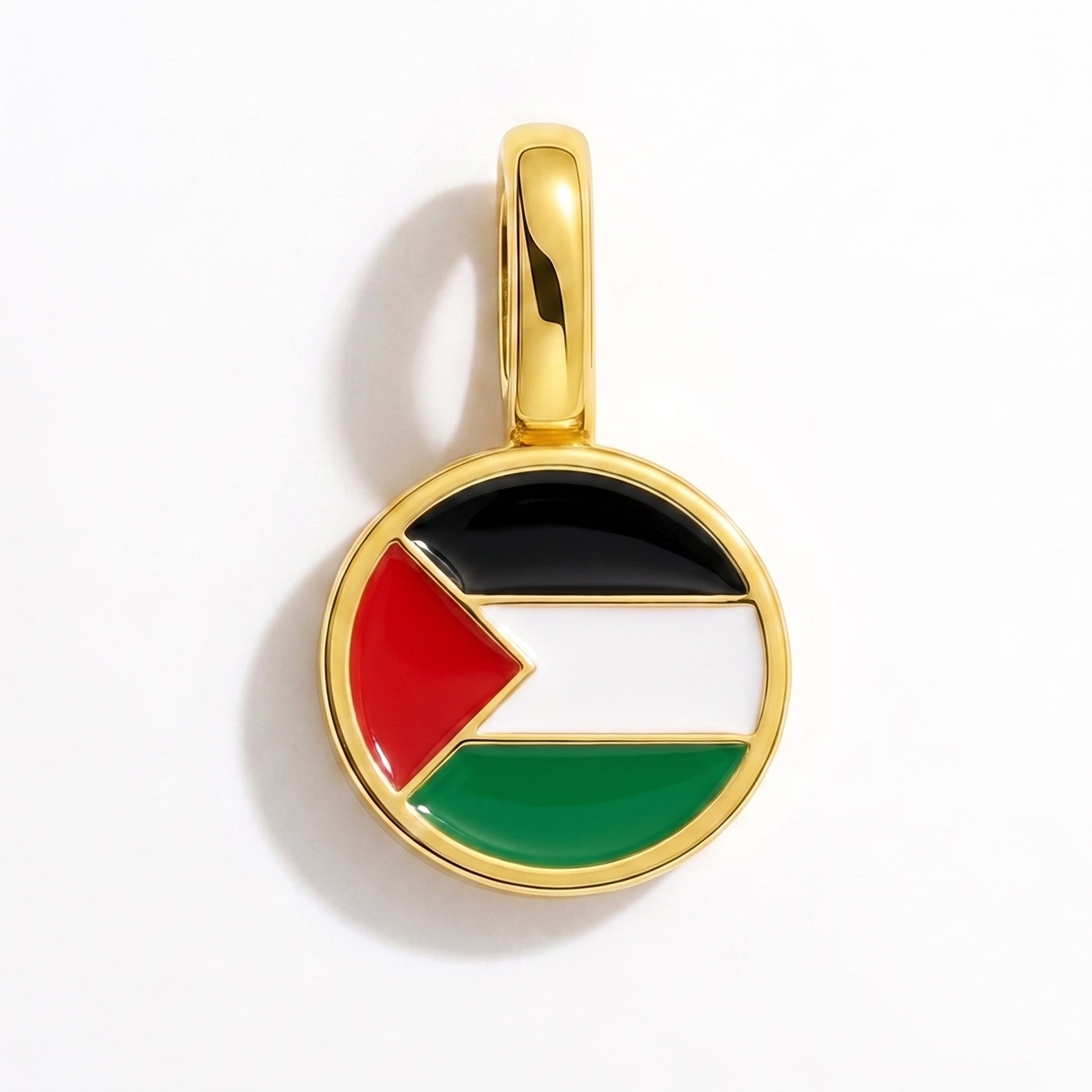 Flaggcharm Palestina – rektangulär guld