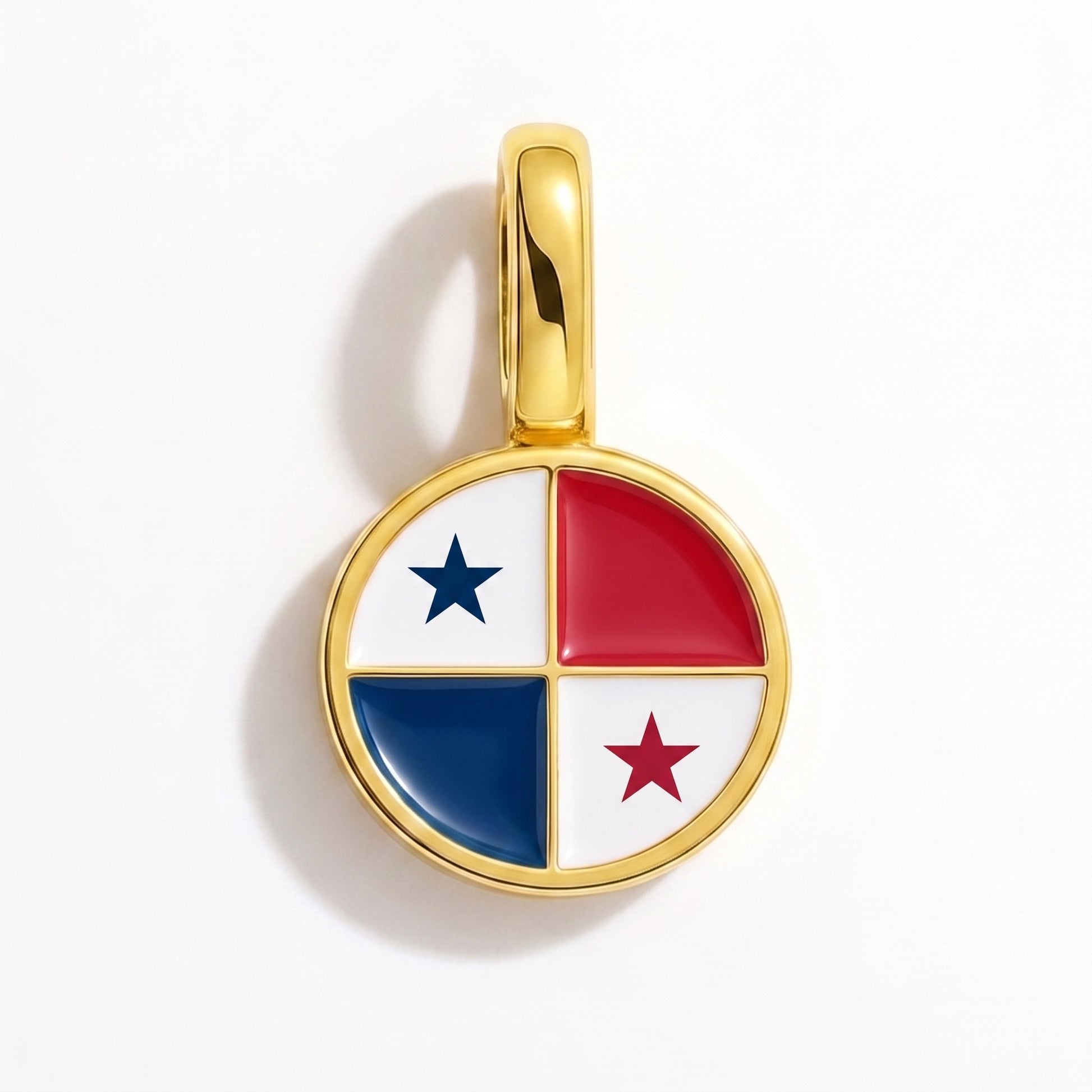 Flaggcharm Panama – rund guld