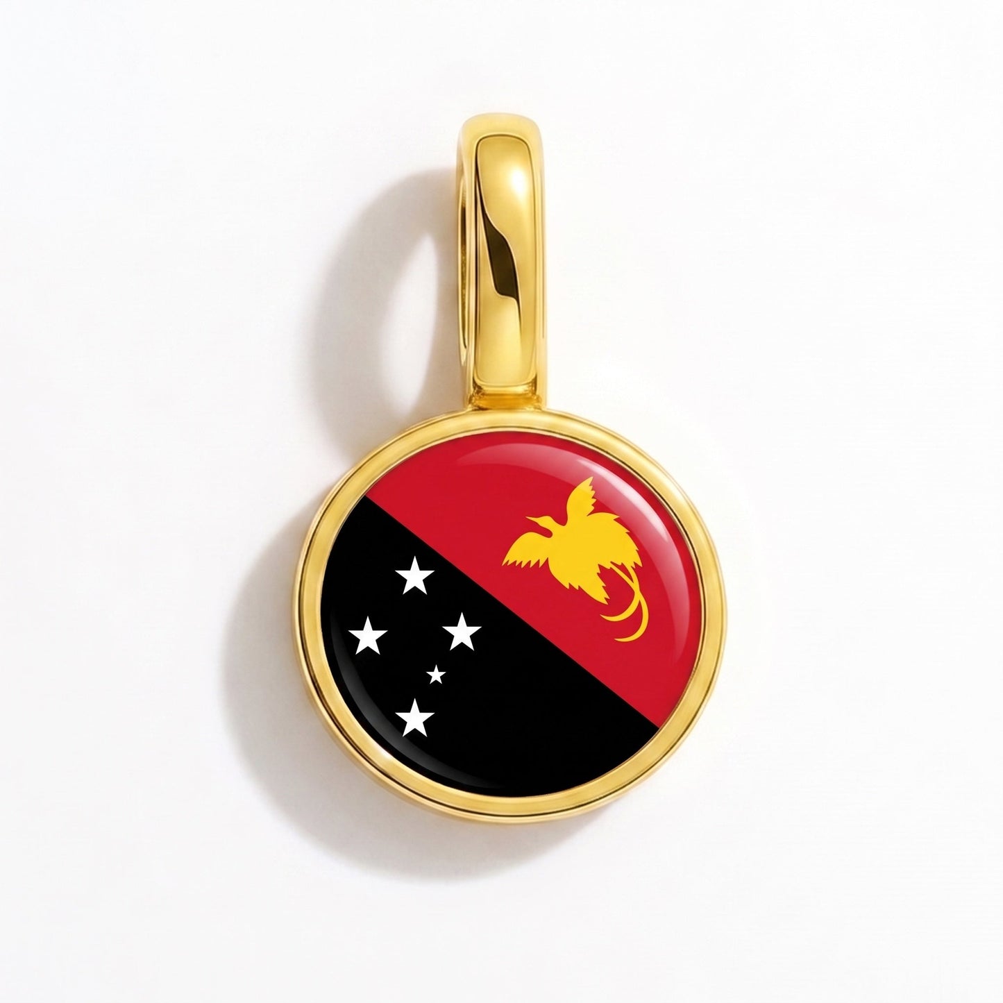 Flaggcharm Papua Nya Guinea – rektangulär guld