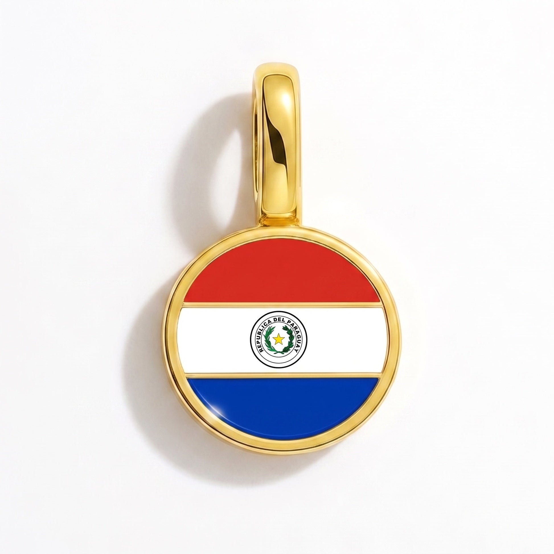 Flaggcharm Paraguay – rektangulär guld