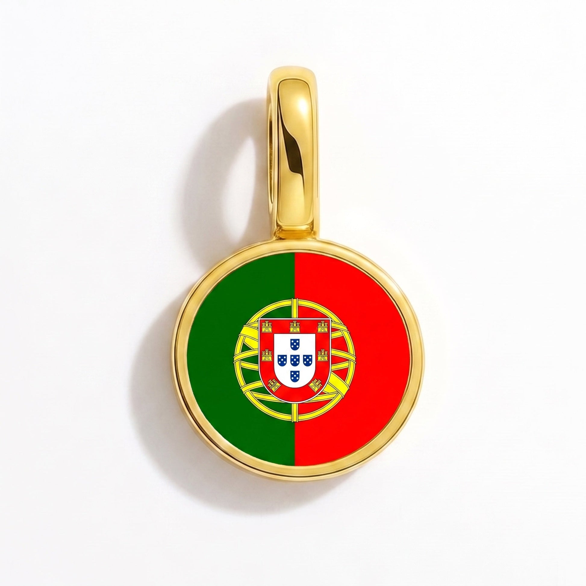 Flaggcharm Portugal – rektangulär guld