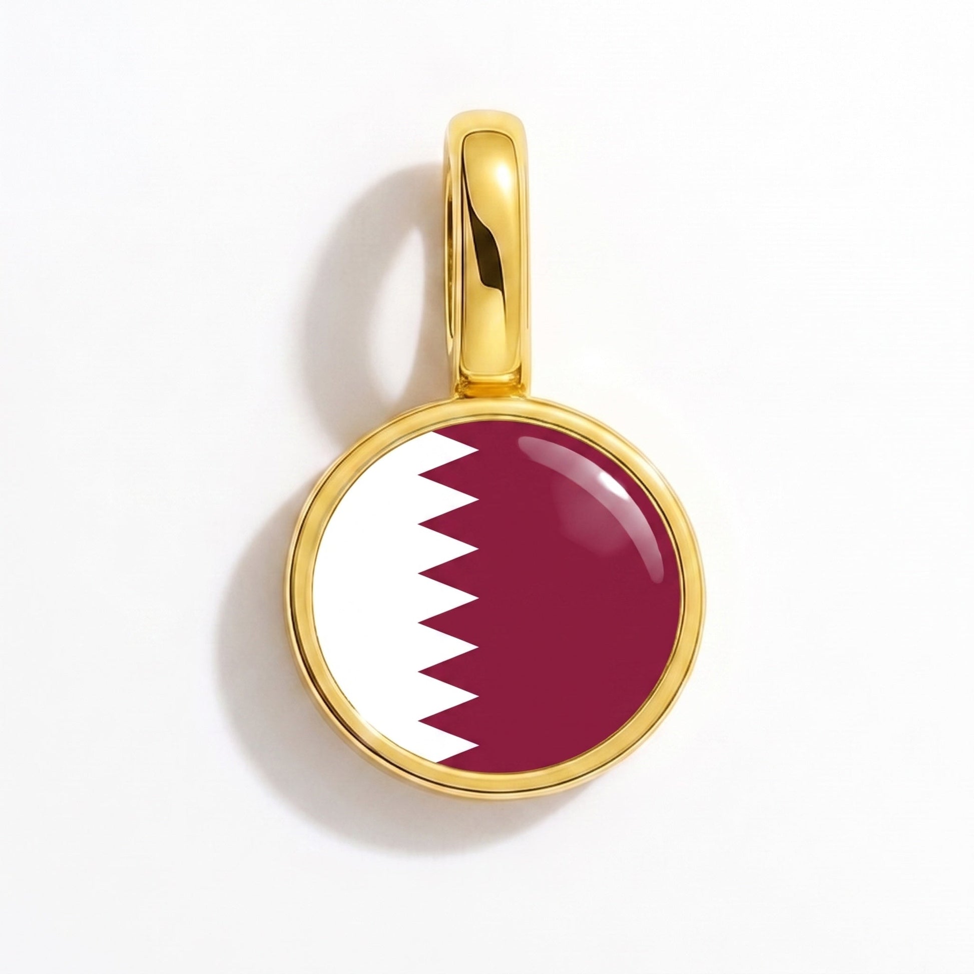 Flaggcharm Qatar – rektangulär guld