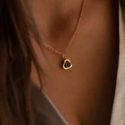 Halsband med personligt foto i hjärtform