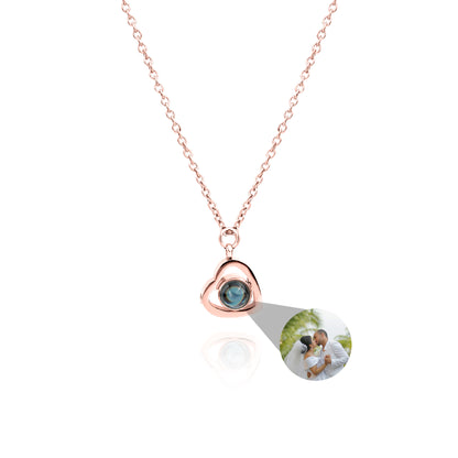Halsband med personligt foto i hjärtform