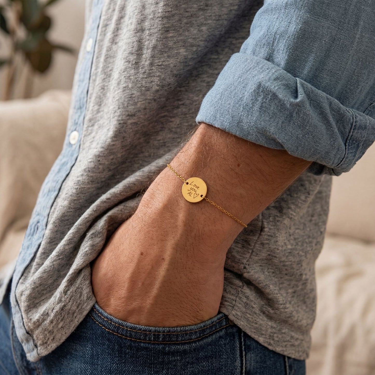 Personligt armband med din egen handstil/teckning