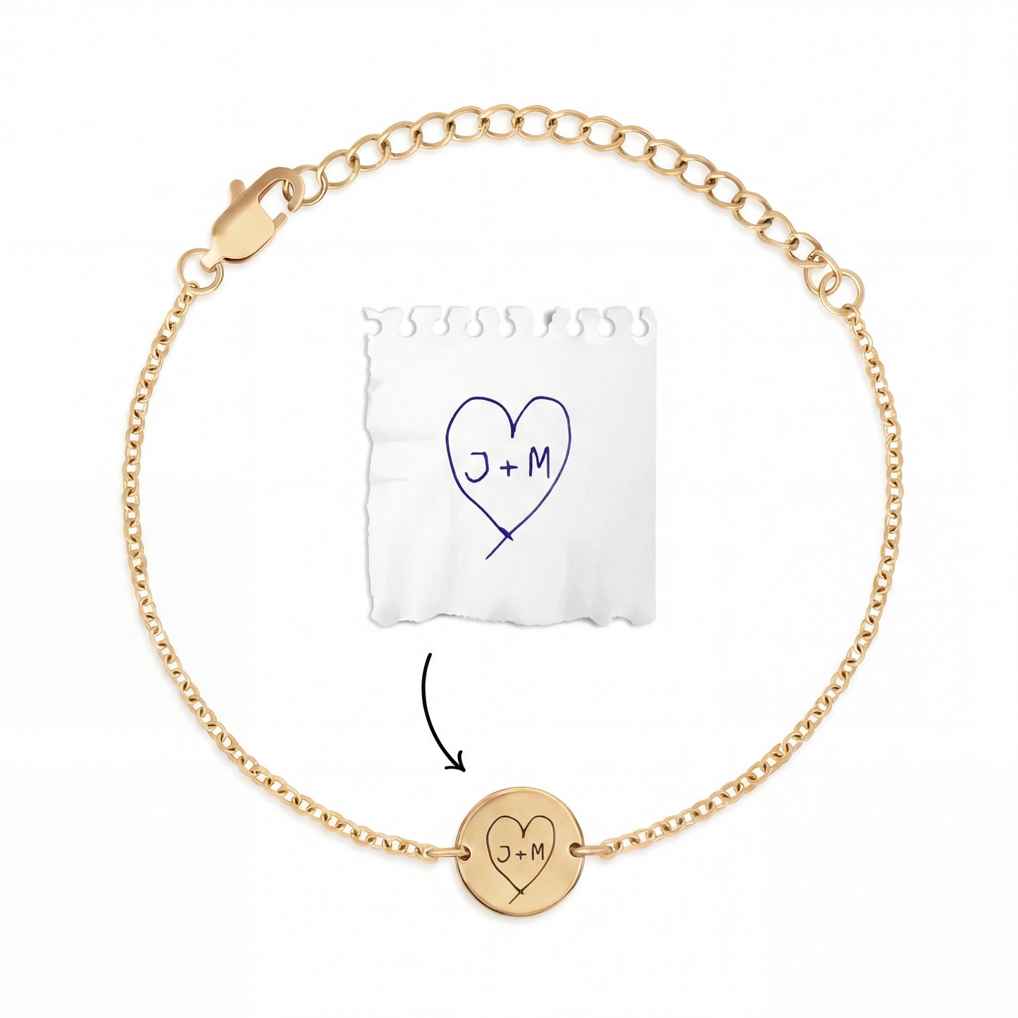 Personligt armband med din egen handstil/teckning