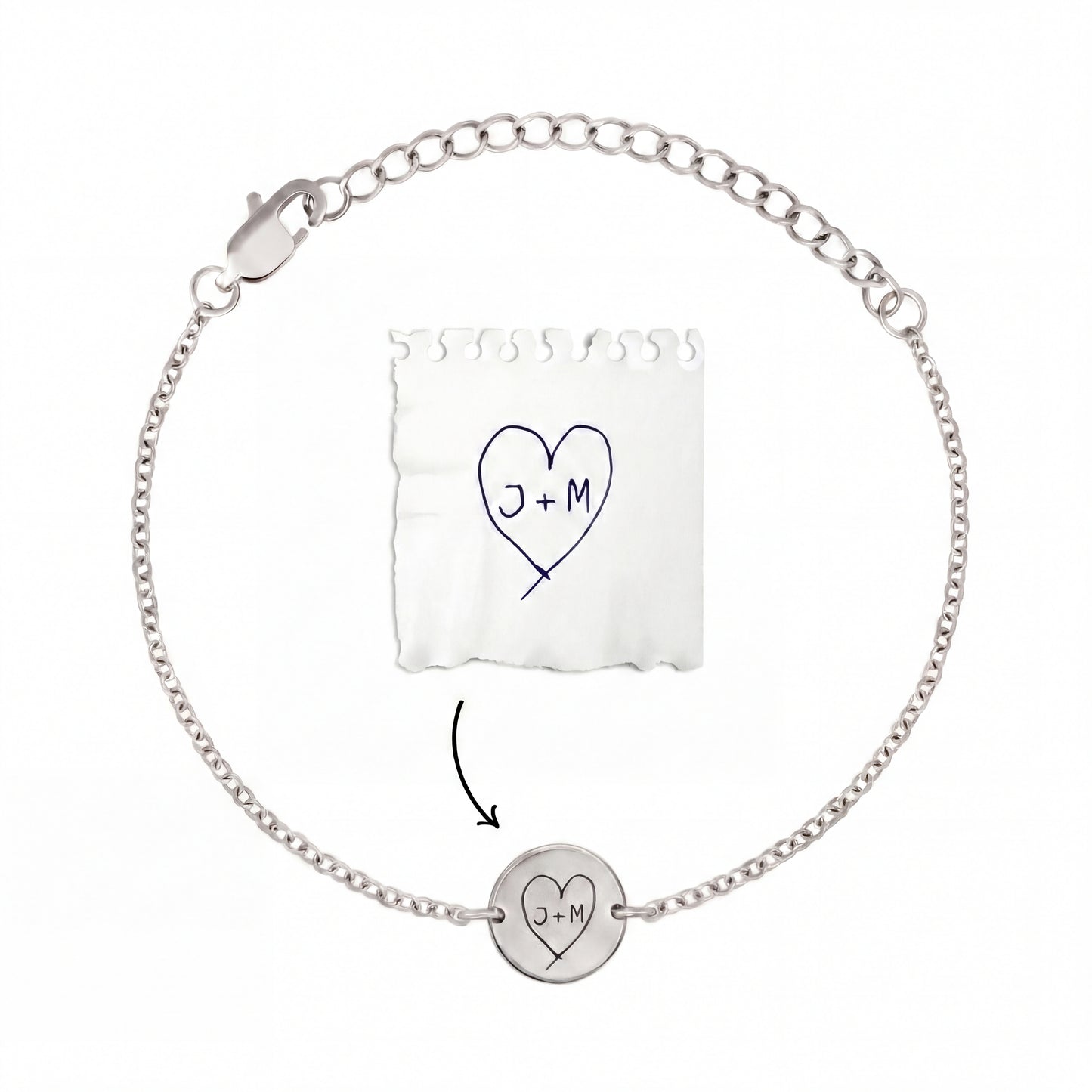 Personligt armband med din egen handstil/teckning