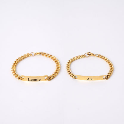 Partnerarmband med gravyr