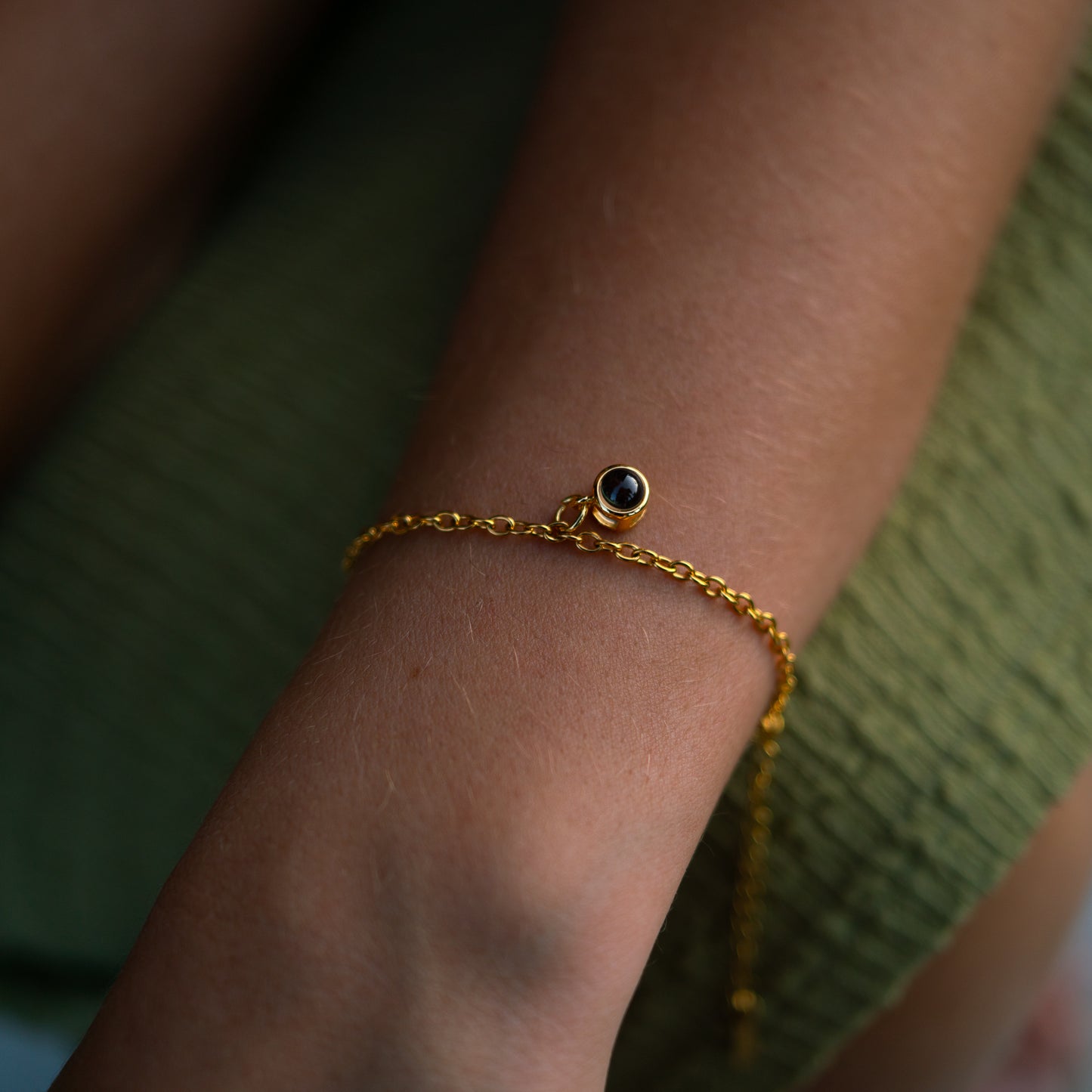 Personligt fotoarmband med ditt eget foto - dainty