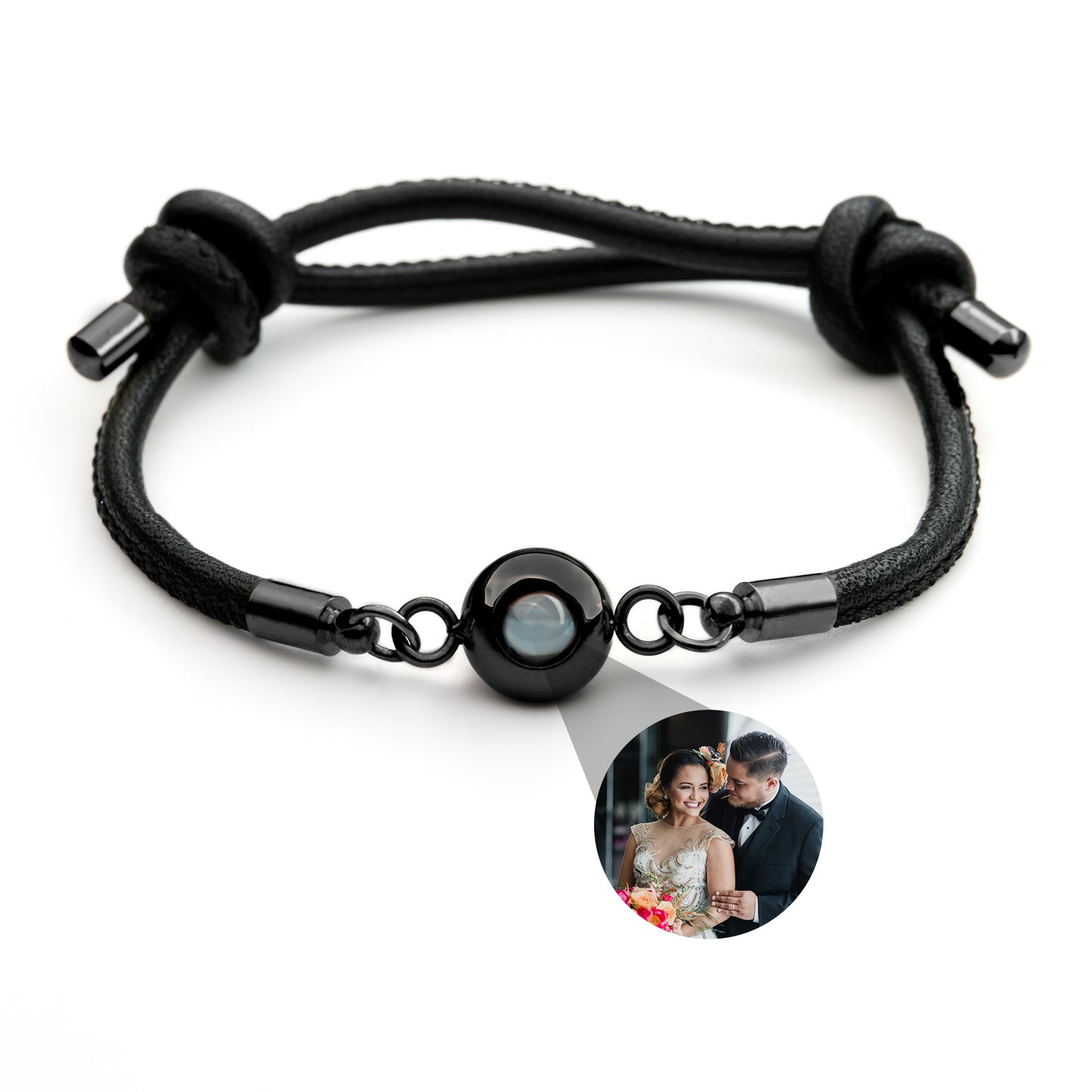 Fotoarmband med ditt eget foto - läder