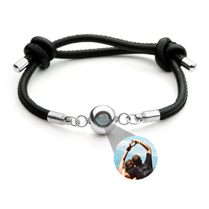 Fotoarmband med ditt eget foto - läder