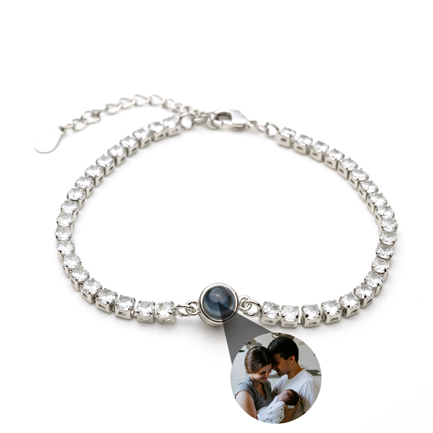 Foto armband med ditt eget foto - Tennis Zirconia
