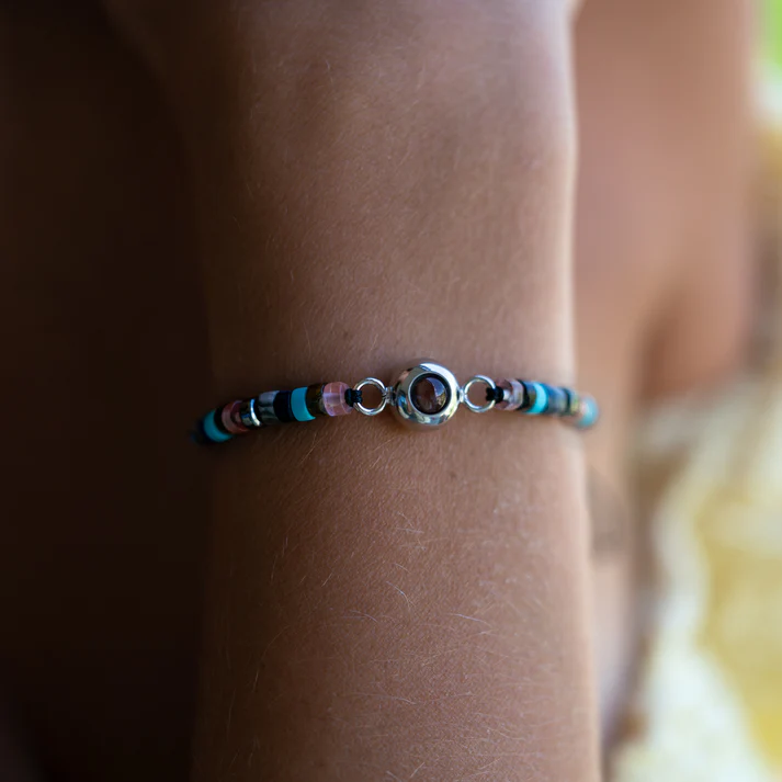 Fotoarmband med din bild - Heishi Ädelsten