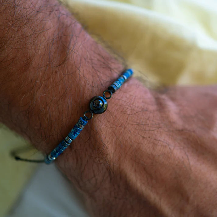 Fotoarmband med din bild - Heishi Ädelsten