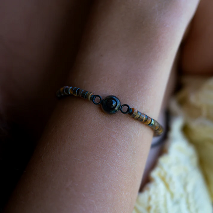 Fotoarmband med din bild - Heishi Ädelsten