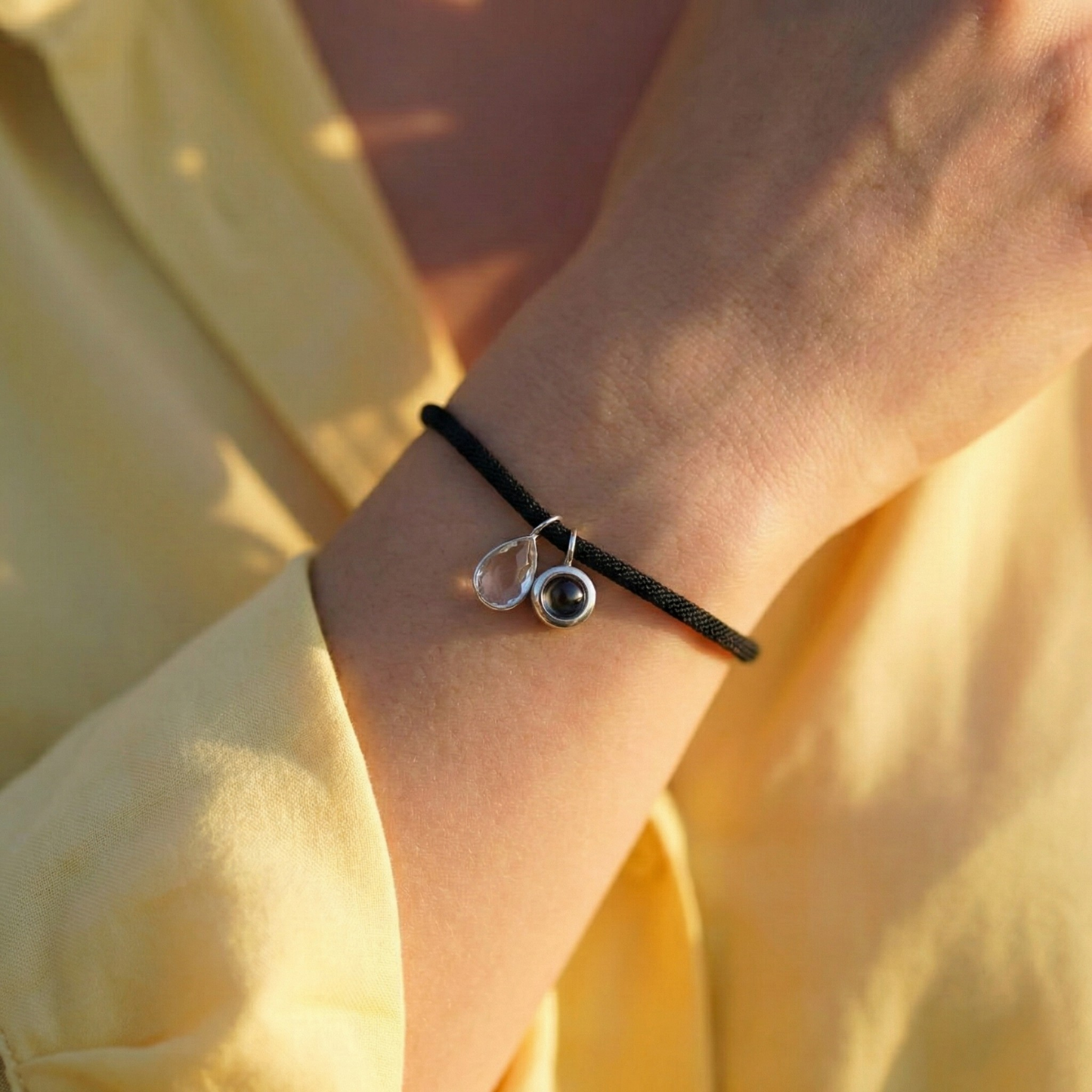 Fotoarmband med ditt eget foto - Essence Födelsesten