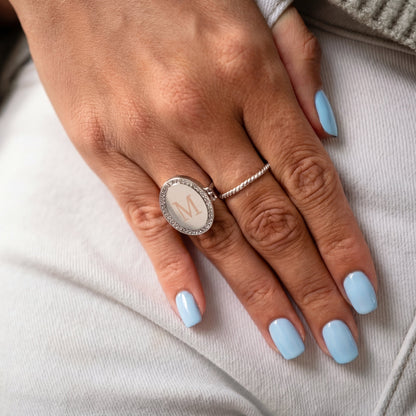 Medallion ring med foto - Oval