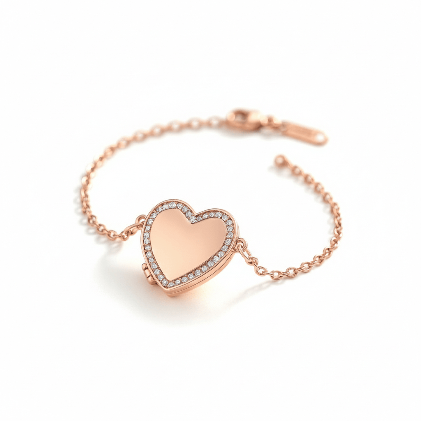 Medallion armband med foto - Hjärta
