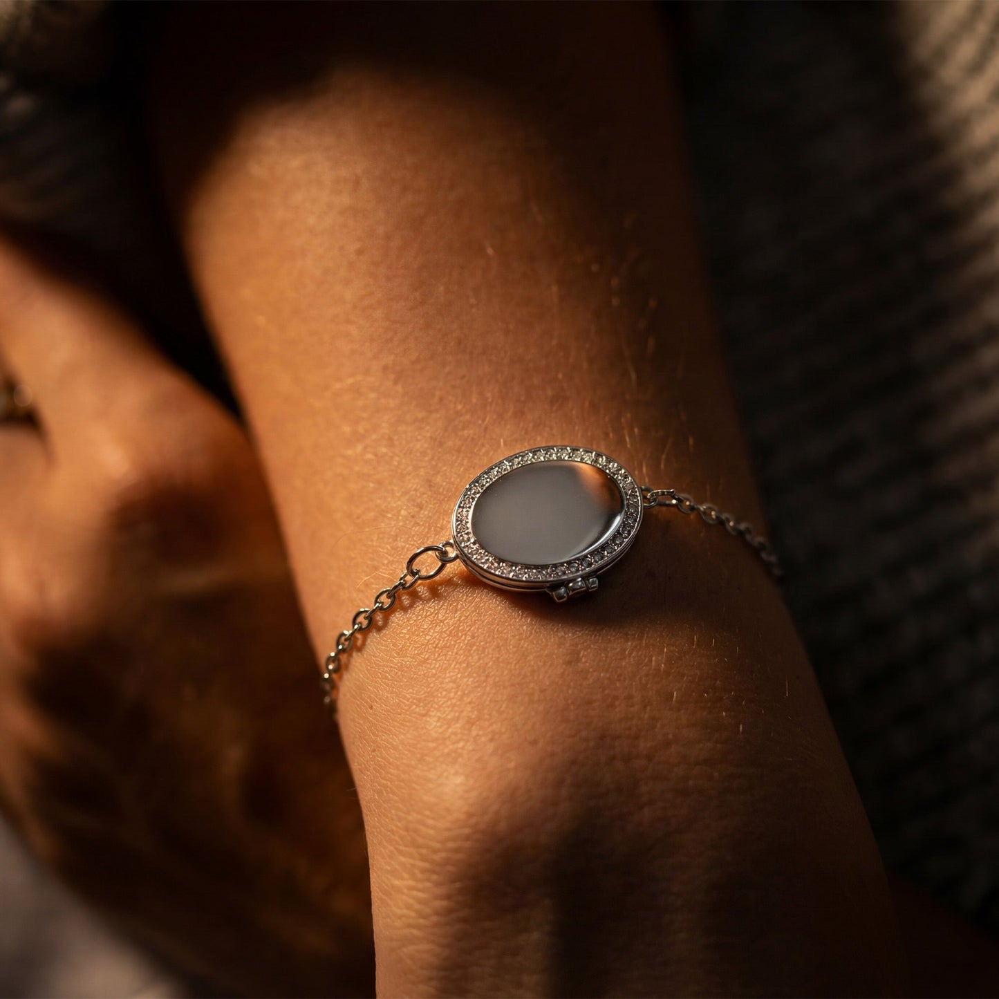 Medallion armband med foto - Oval
