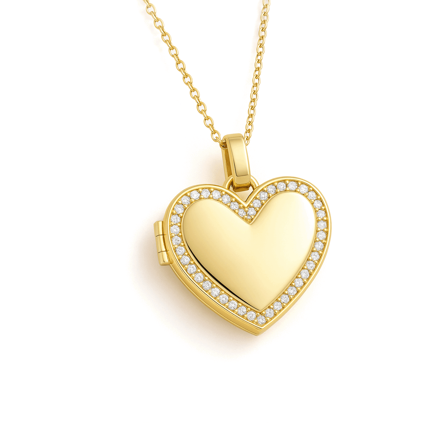 Medallion halsband med foto - Hjärta