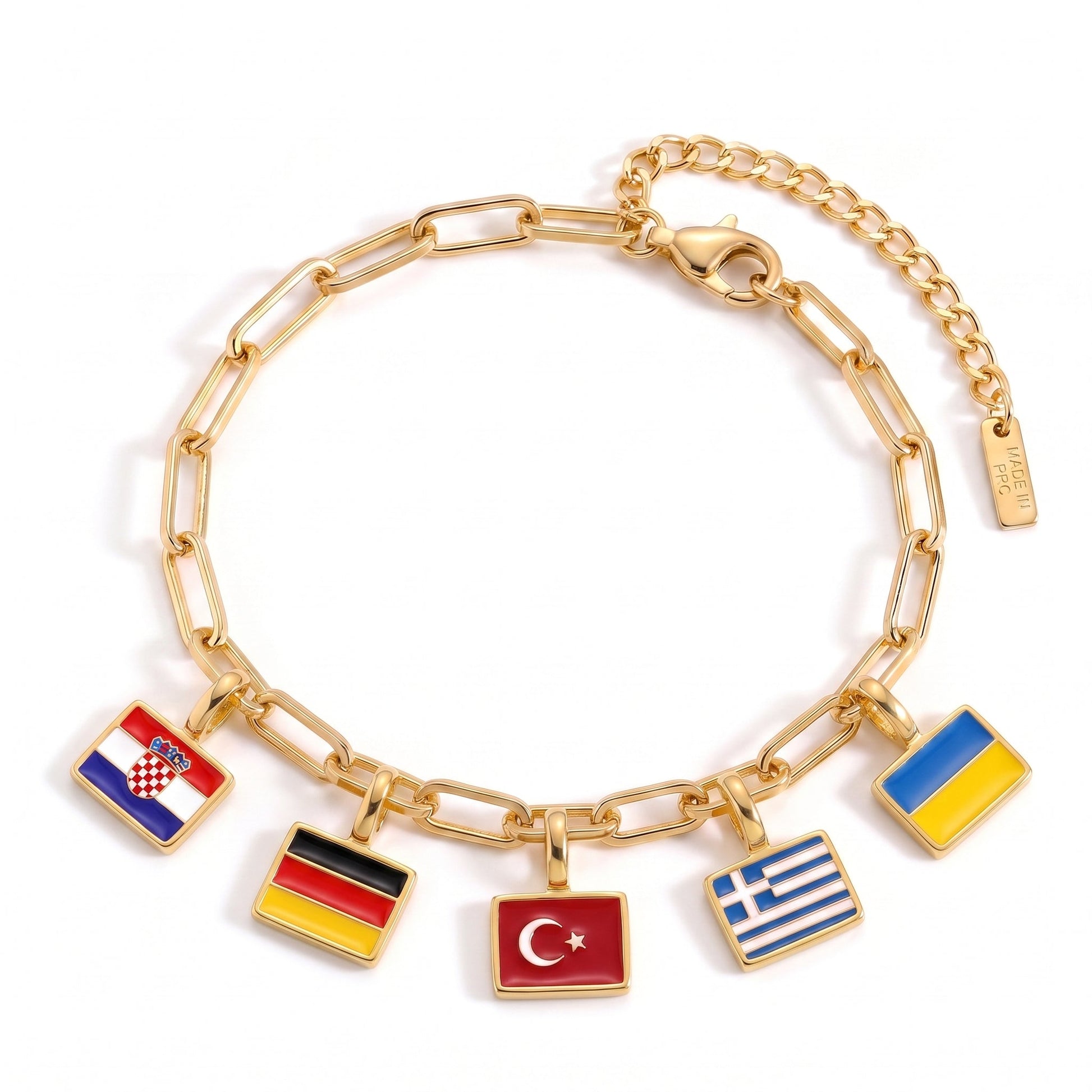 Armband med Landscharms – Guld