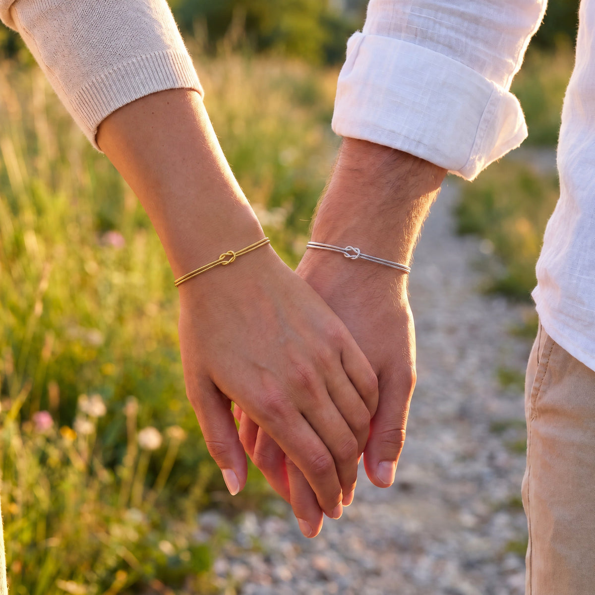 Forever Knot-armband – guld & silver – par hand i hand