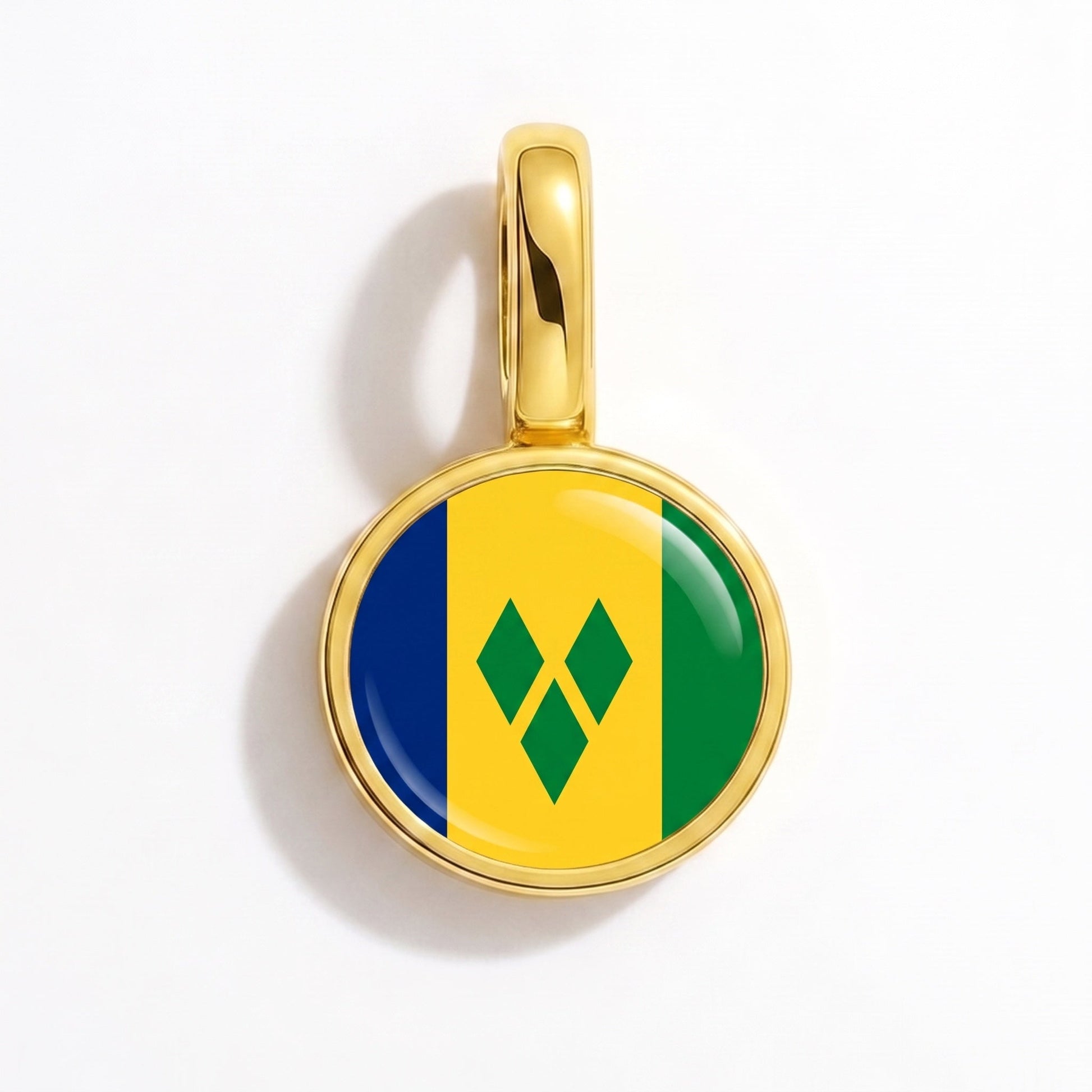 Flaggcharm Saint Vincent och Grenadinerna – rektangulär guld