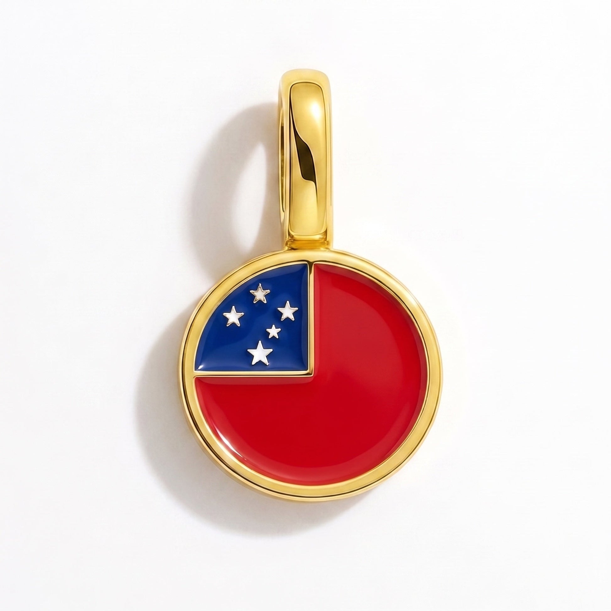 Flaggcharm Samoa – rektangulär guld