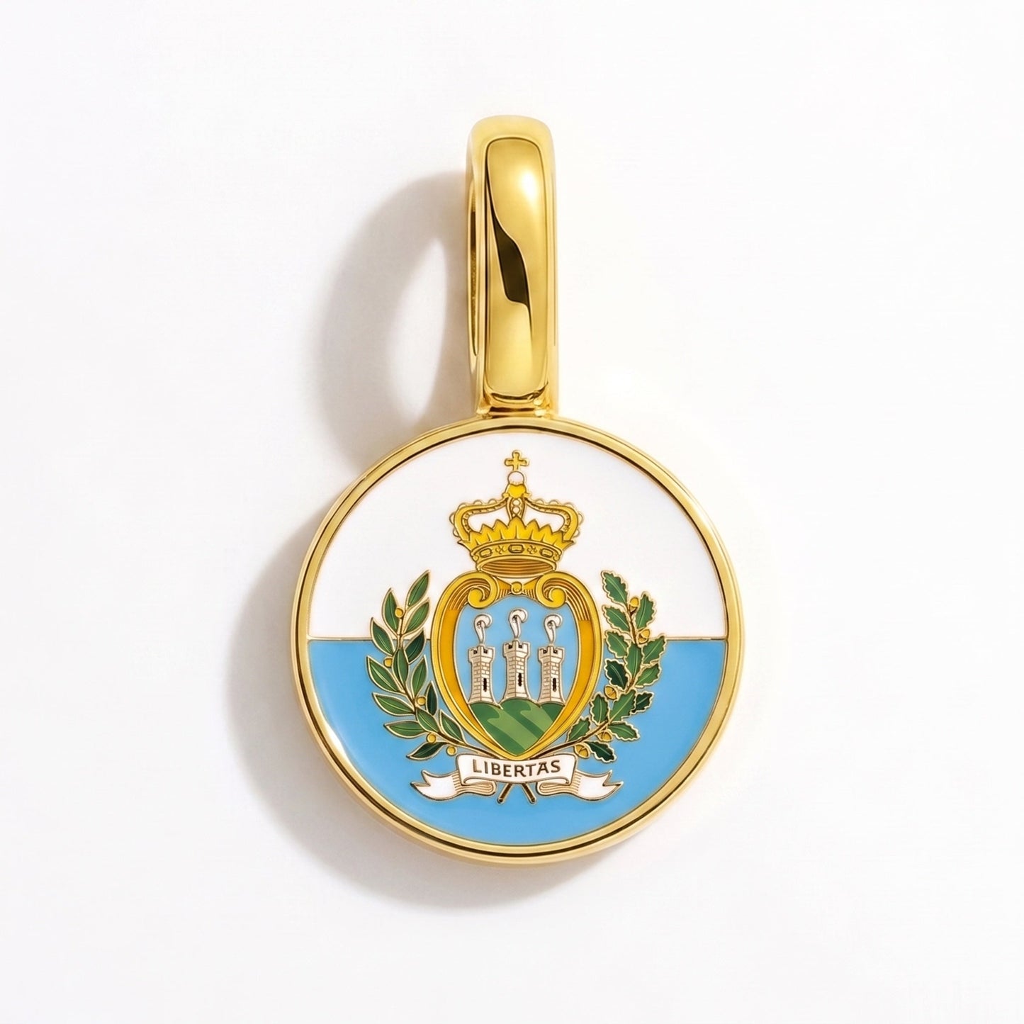 Flaggcharm San Marino – rektangulär guld