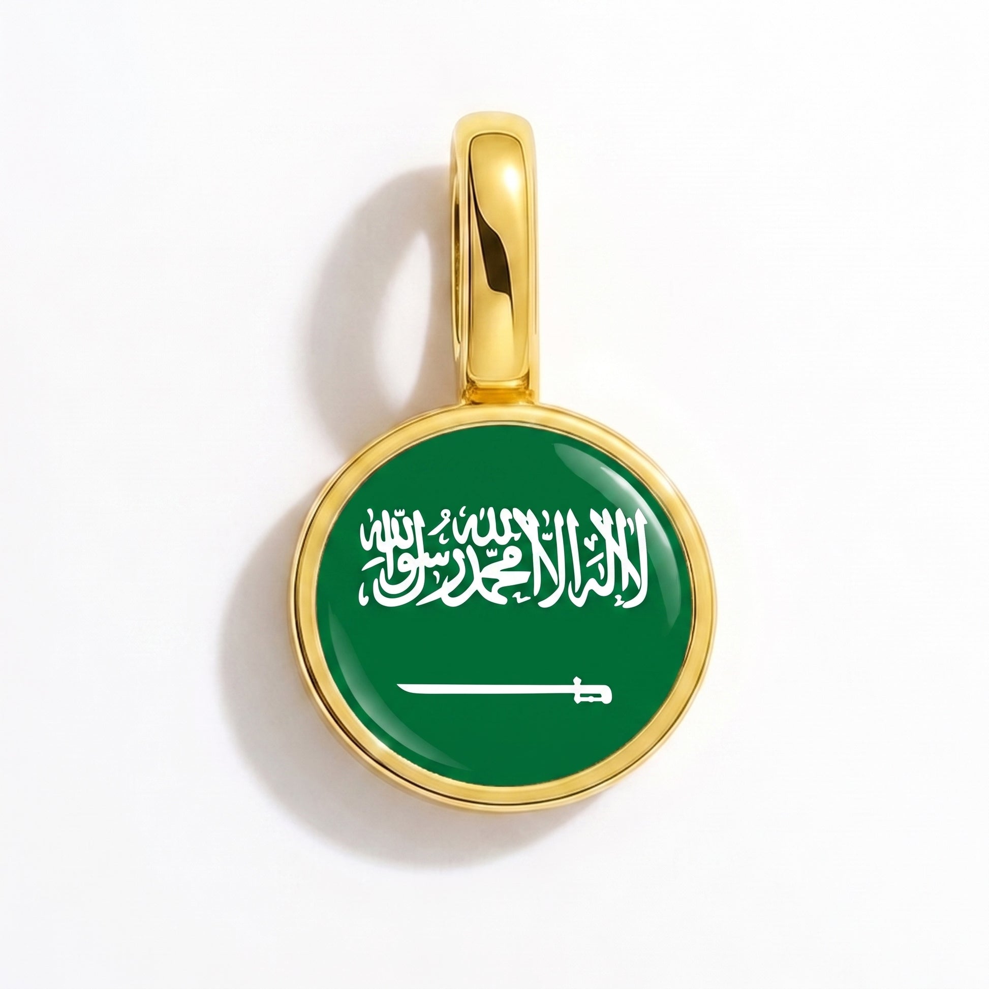 Flaggcharm Saudiarabien – rund guld