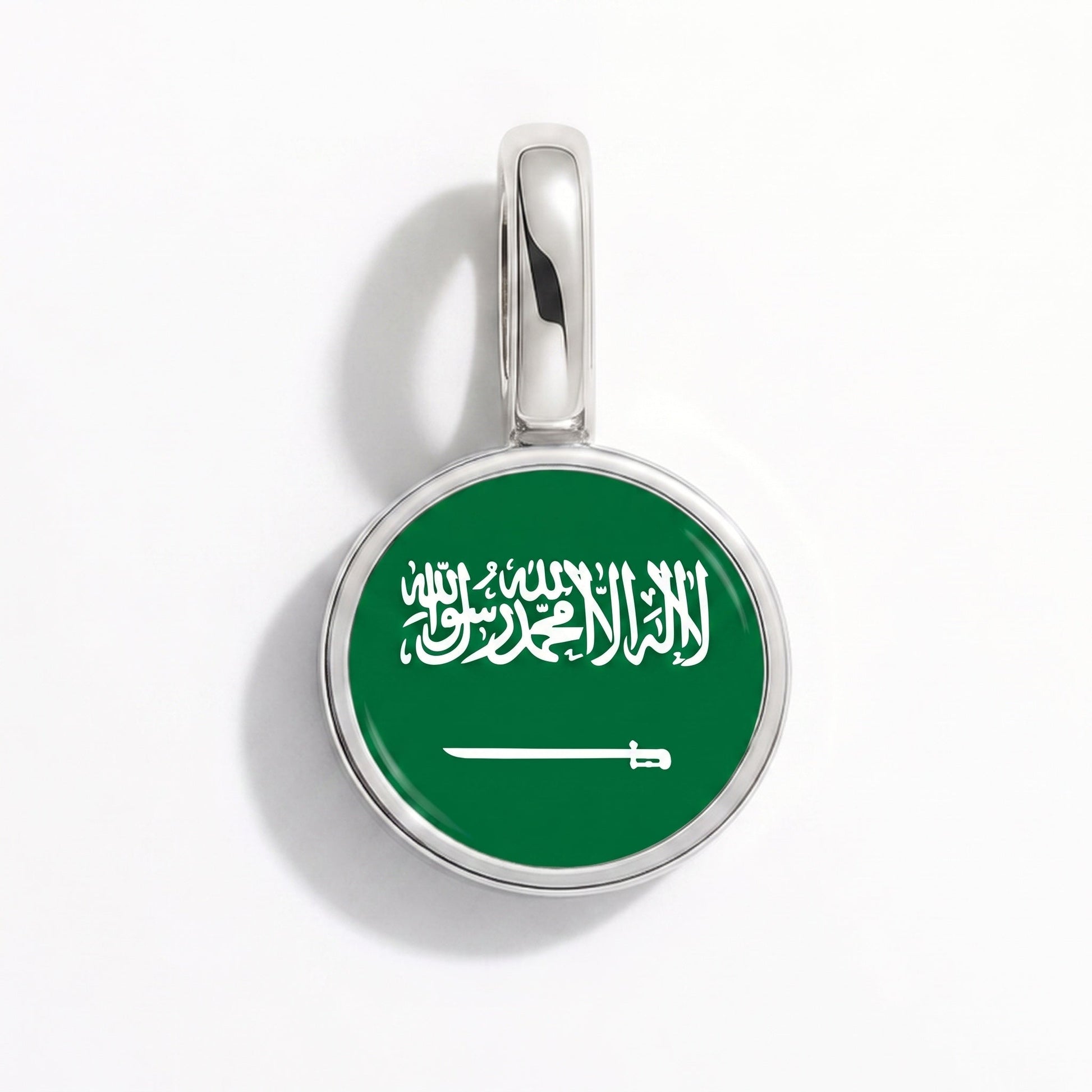 Flaggcharm Saudiarabien – rektangulär silver