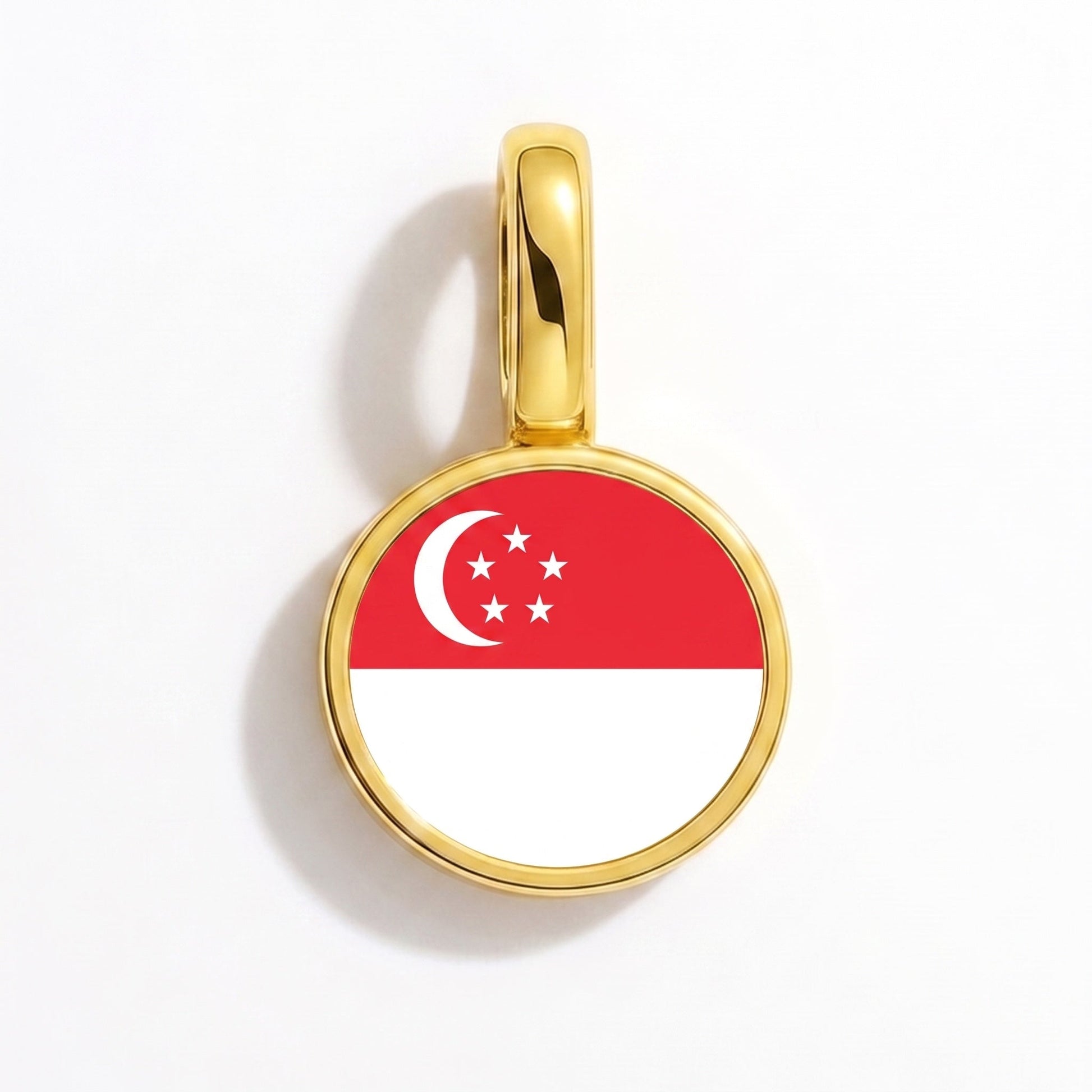 Flaggcharm Singapore – rektangulär guld