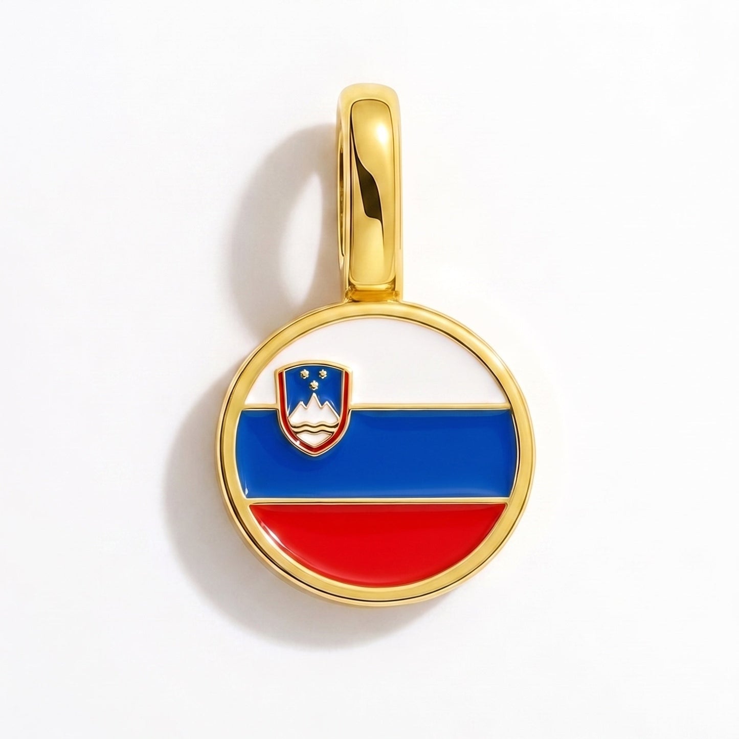Flaggcharm Slovenien – rektangulär guld