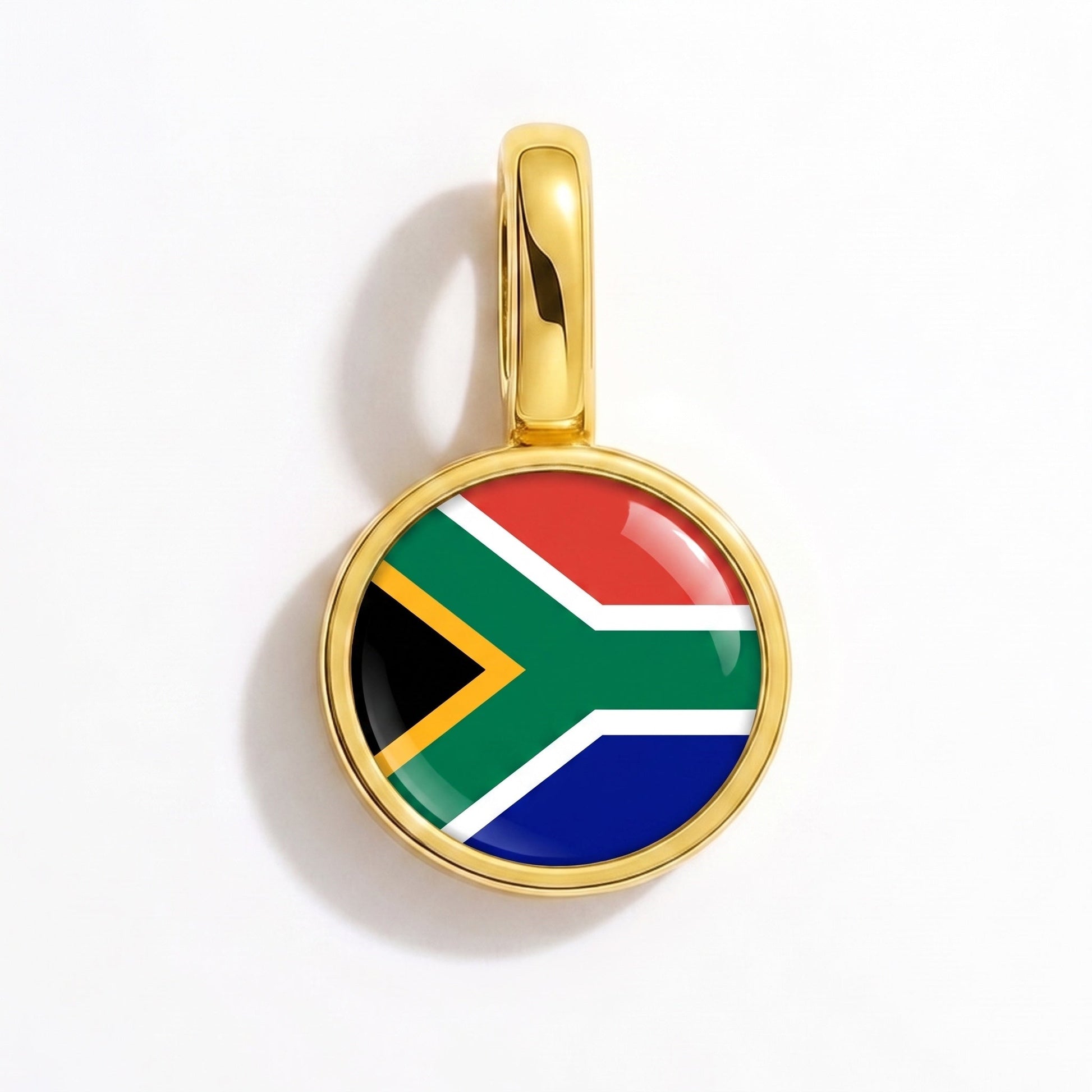 Flaggcharm Sydafrika – rektangulär guld