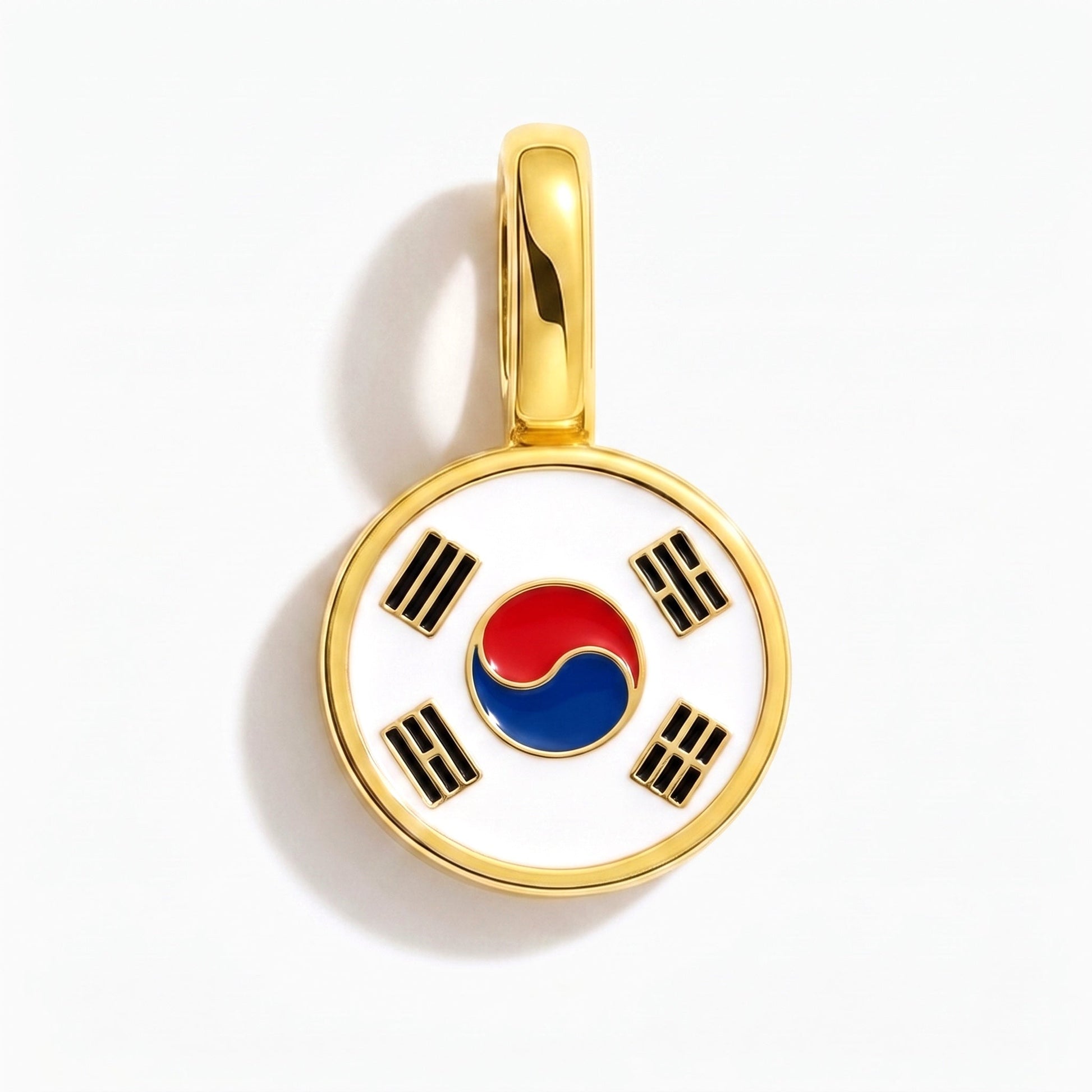 Flaggcharm Sydkorea – rektangulär guld