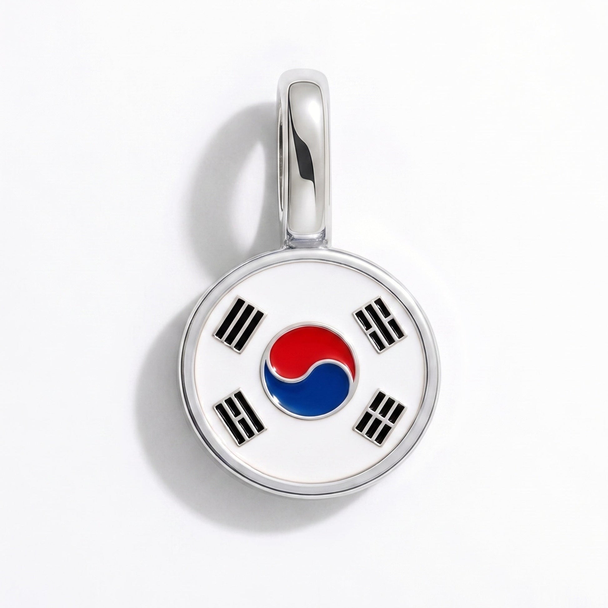 Flaggcharm Sydkorea – rektangulär silver