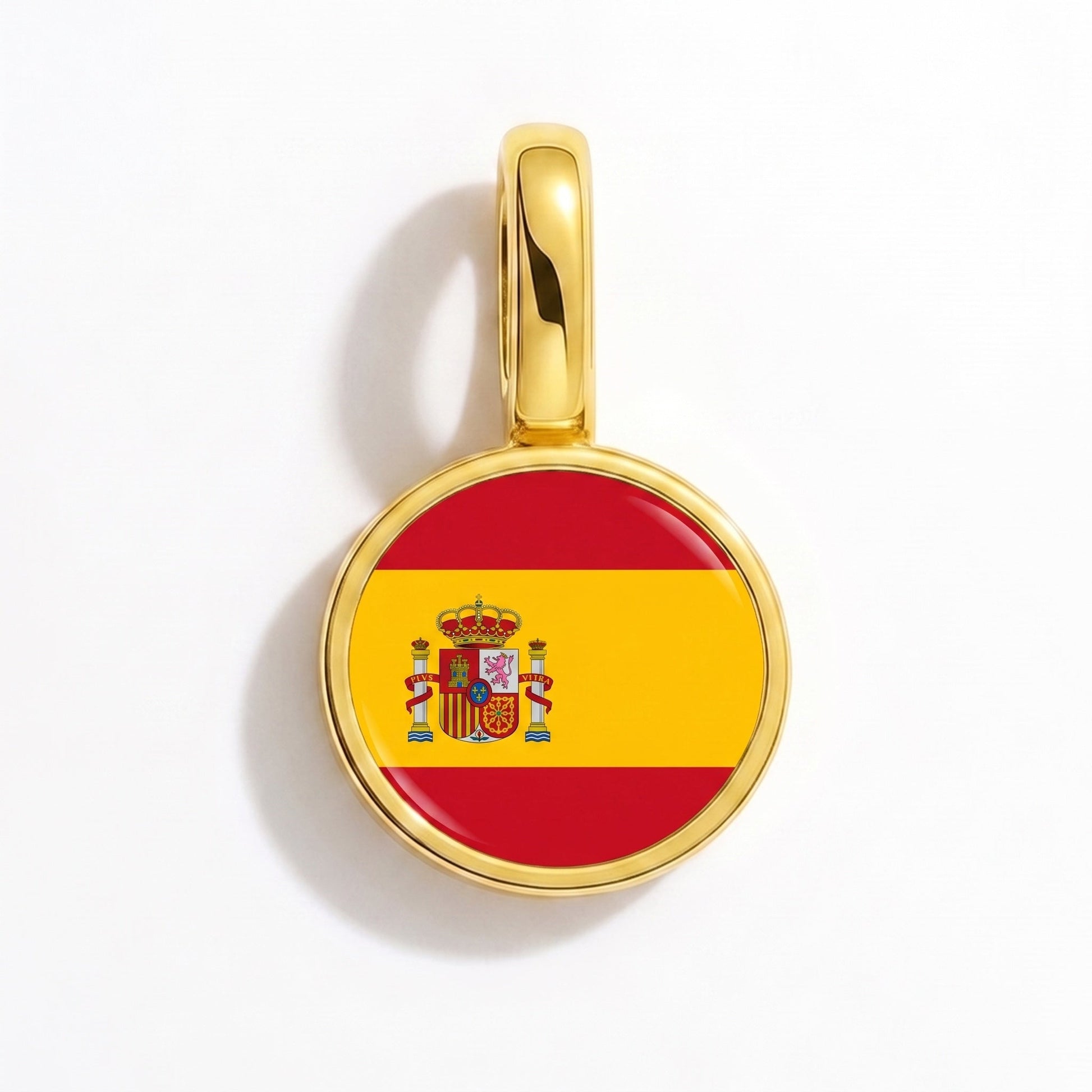 Flaggcharm Spanien – rektangulär guld