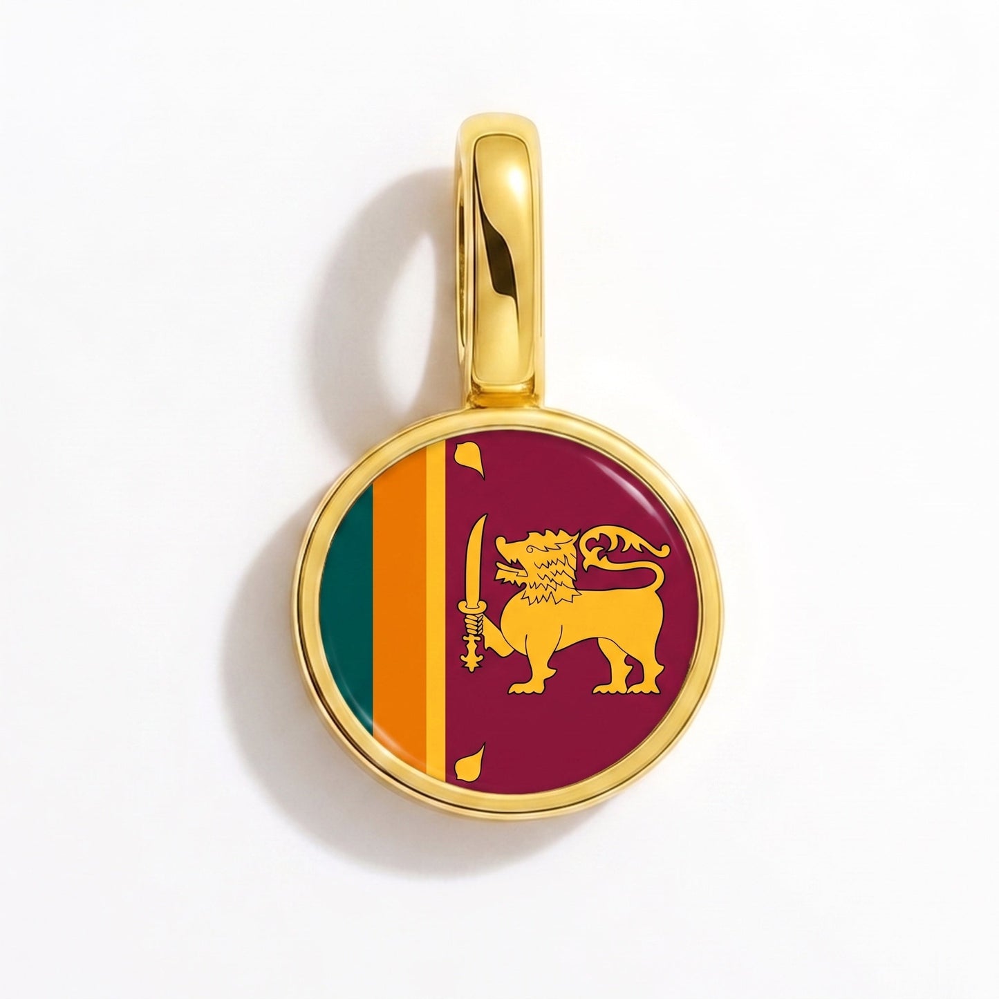 Flaggcharm Sri Lanka – rektangulär guld