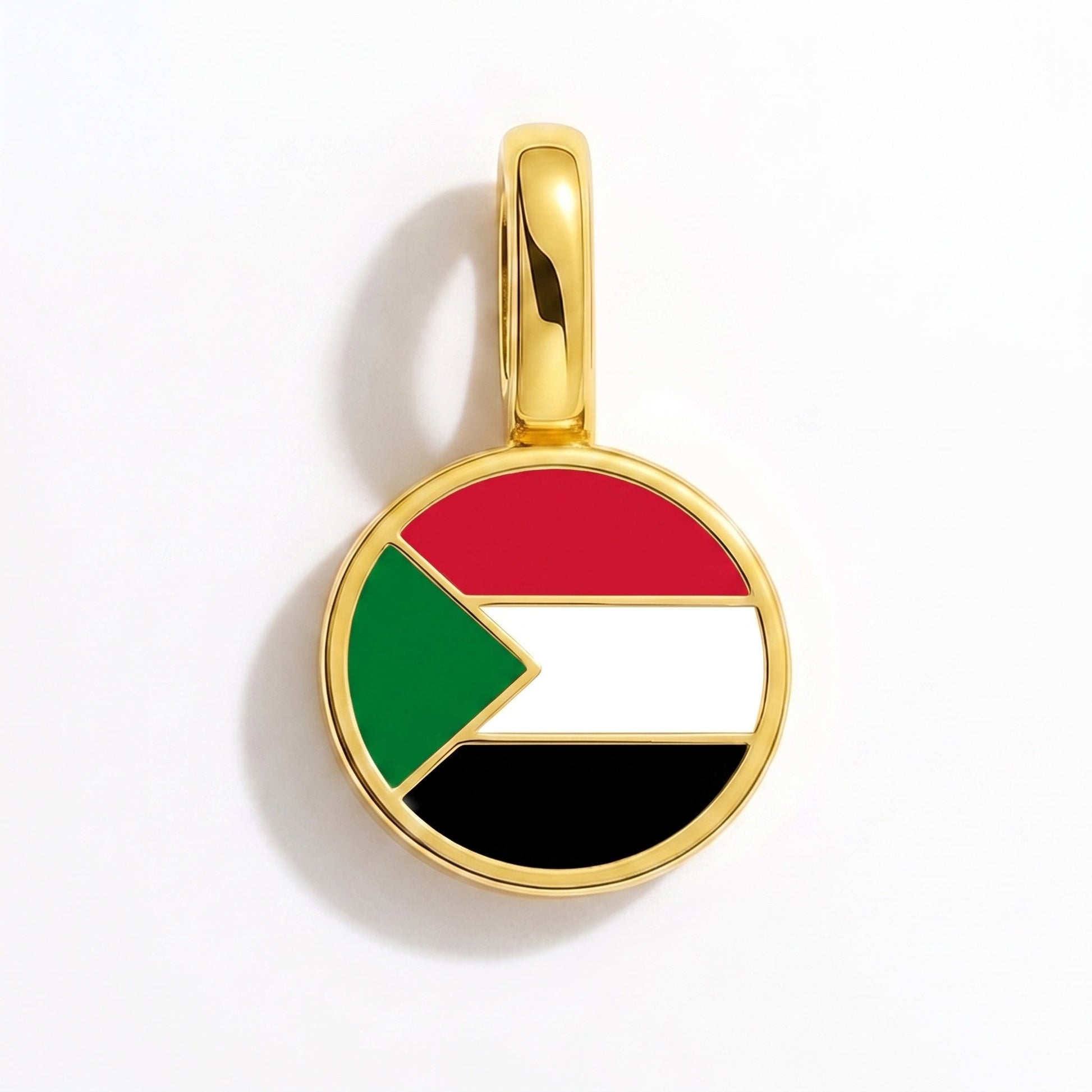 Flaggcharm Sudan – rektangulär guld