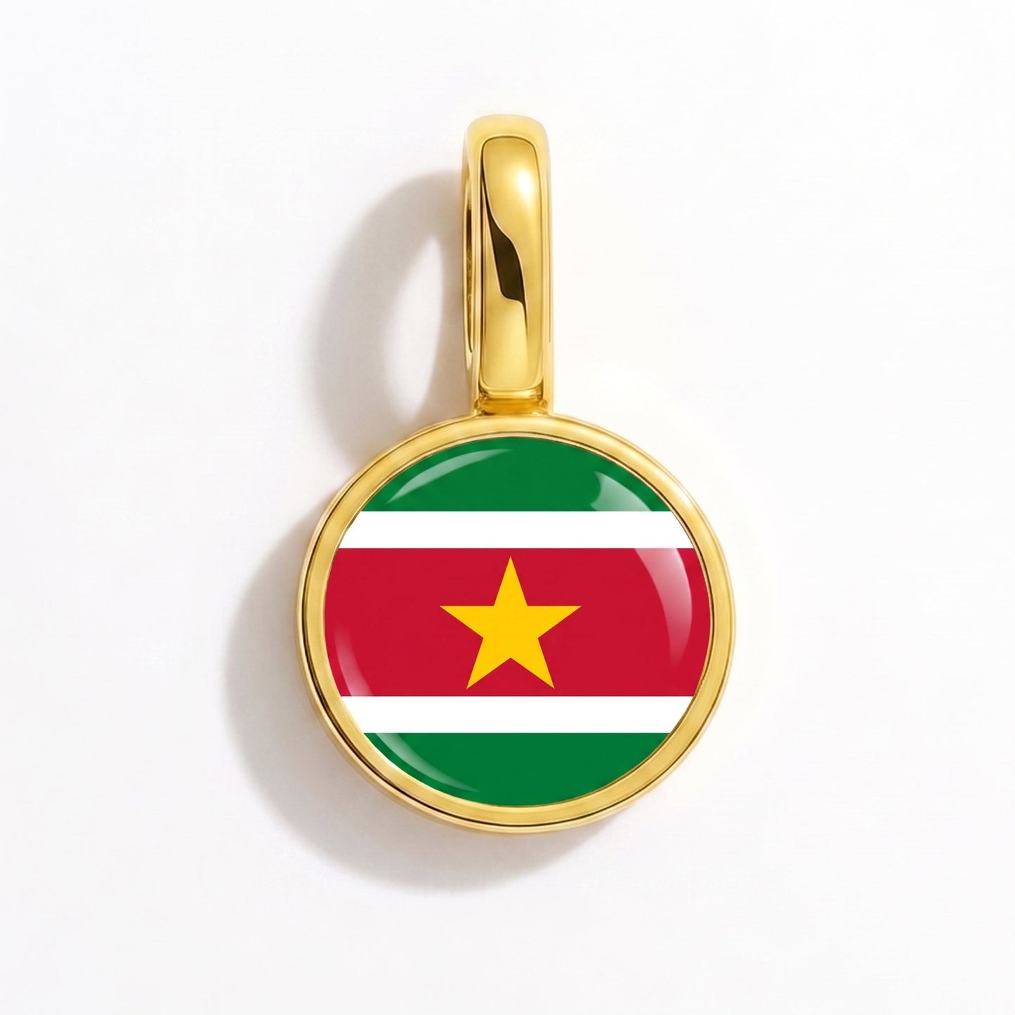 Flaggcharm Surinam – rektangulär guld