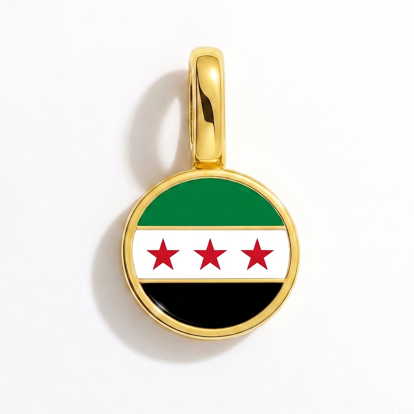 Flaggcharm Syrien – rektangulär guld
